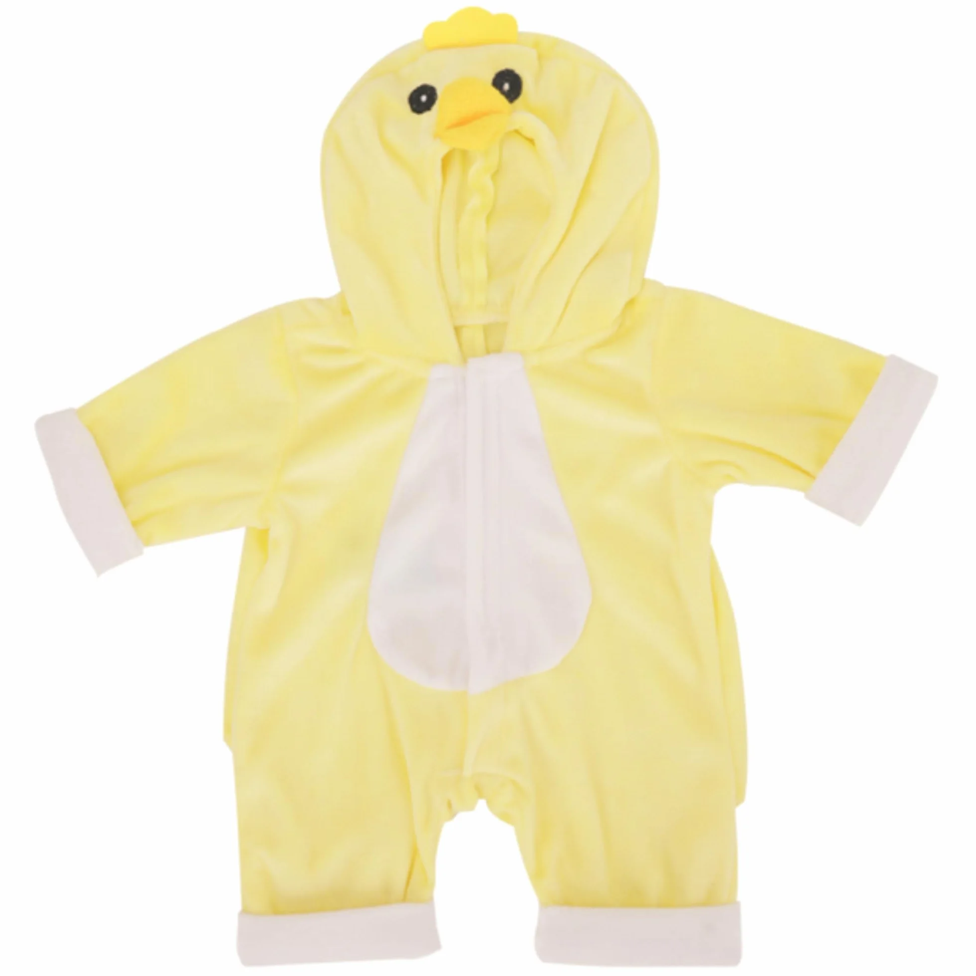 Pigiama intero giallo con pulcino dormiente, 40 cm, adatto per orsetti Build a Bear