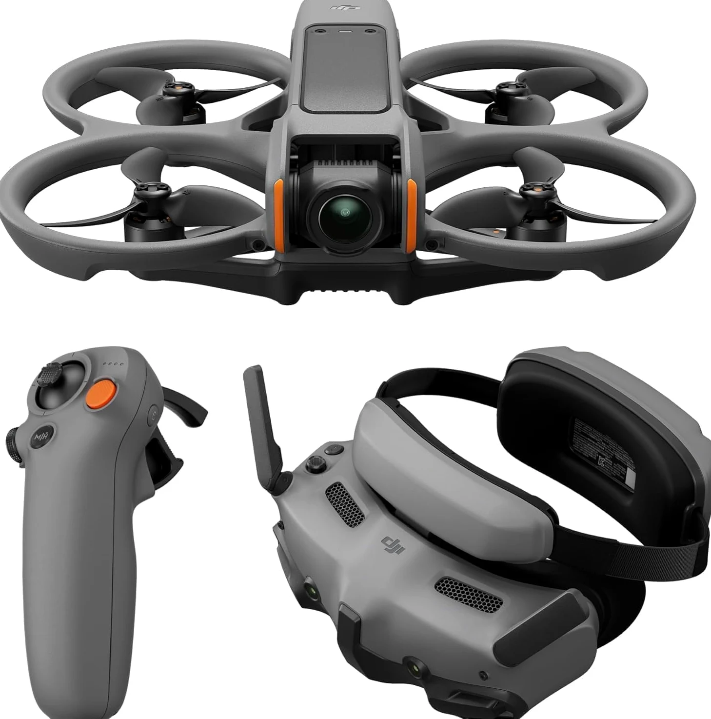 DJI Avata 2 Fly More Combo (1 batteria), Drone FPV con fotocamera 4K, Paraeliche integrati, 360 semplificati con una sola pressione, Goggles 3 e RC Motion 3 inclusi