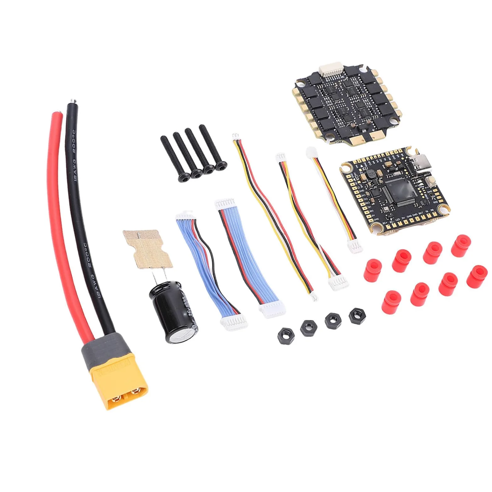Diyeeni F405 V3S PLUS Flight Controller 55A Drone ESC Board con Ricevitore | Dissipatori di calore CNC, condensatori a bassa , protezione TVS, aggiornamento firmware wireless, per assemblaggio di