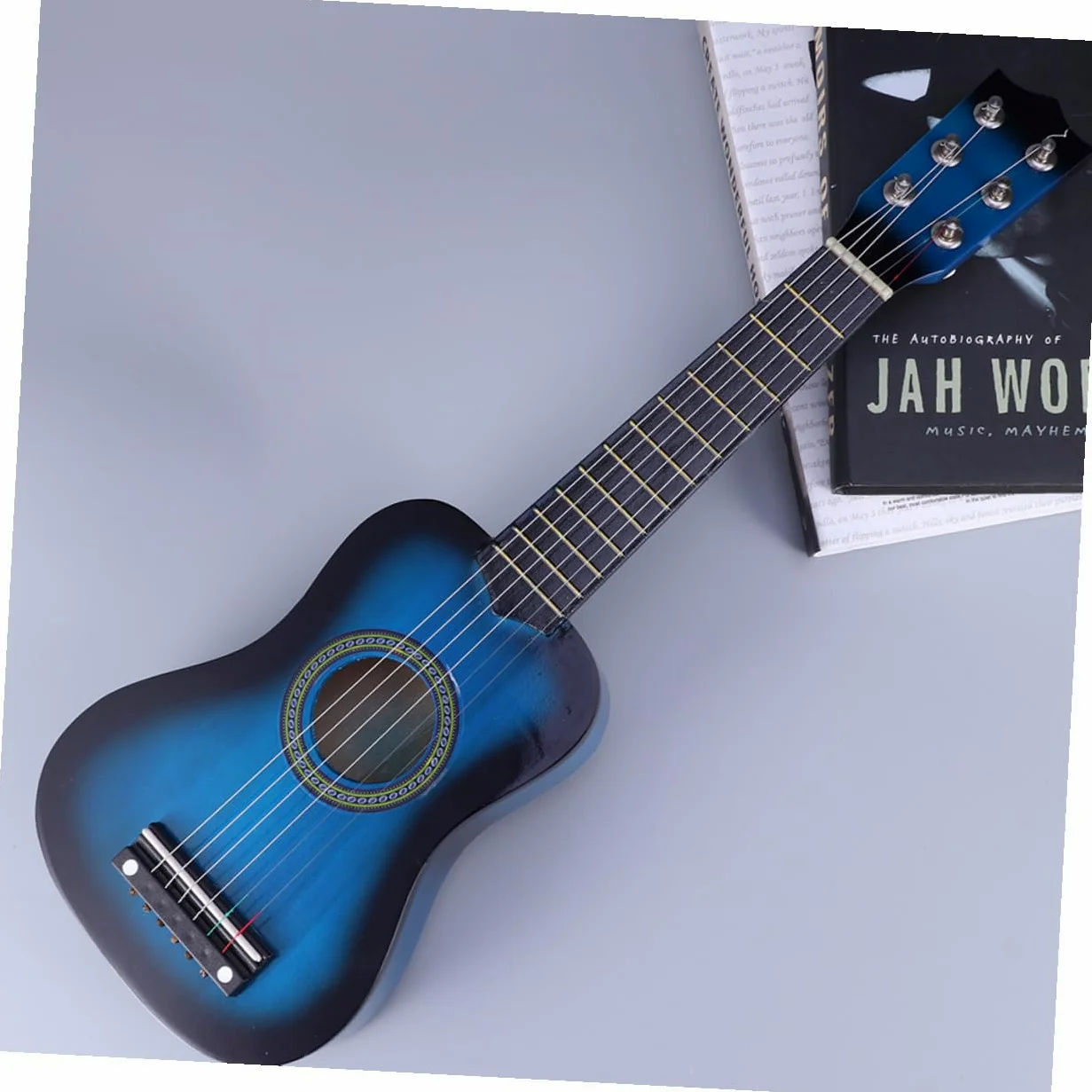 Chitarra Giocattolo Blu in Legno 23 Pollici per Bambini | Strumento Musicale Educativo, Design Creativo e Superficie Liscia, Back To School Party