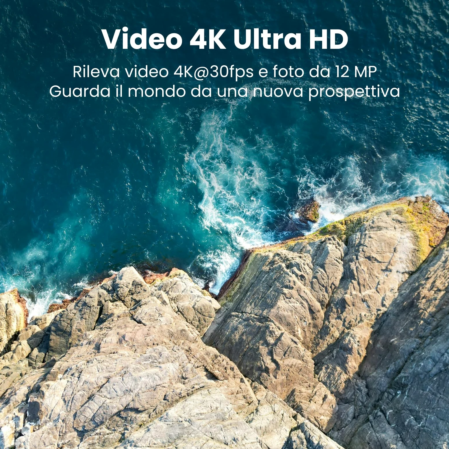 Falcon Mini Drone con Telecamera 4K per Adulti e Principianti, Design Bi-Copter, Volo Invertito, Velocità 16m/s, Trasmissione 10000ft, 34 Minuti di Volo, 249g