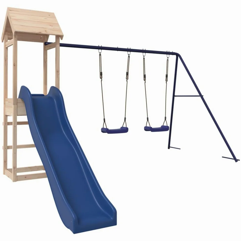 Parco giochi all'aperto 308 x 315 x 194 cm Legno di pino massiccio 02_0004630