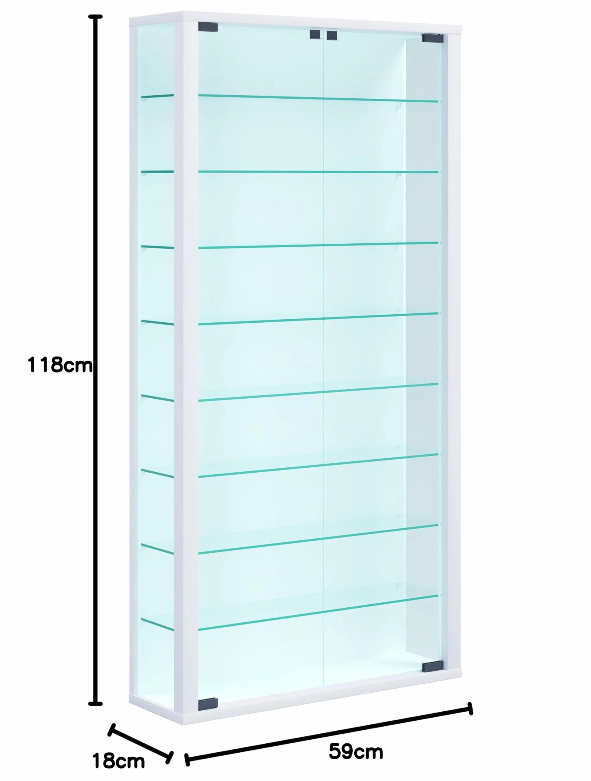 VCM "Vitrosa Maxi Armadietto da Parete, Senza Luce a LED, Colore: Bianco