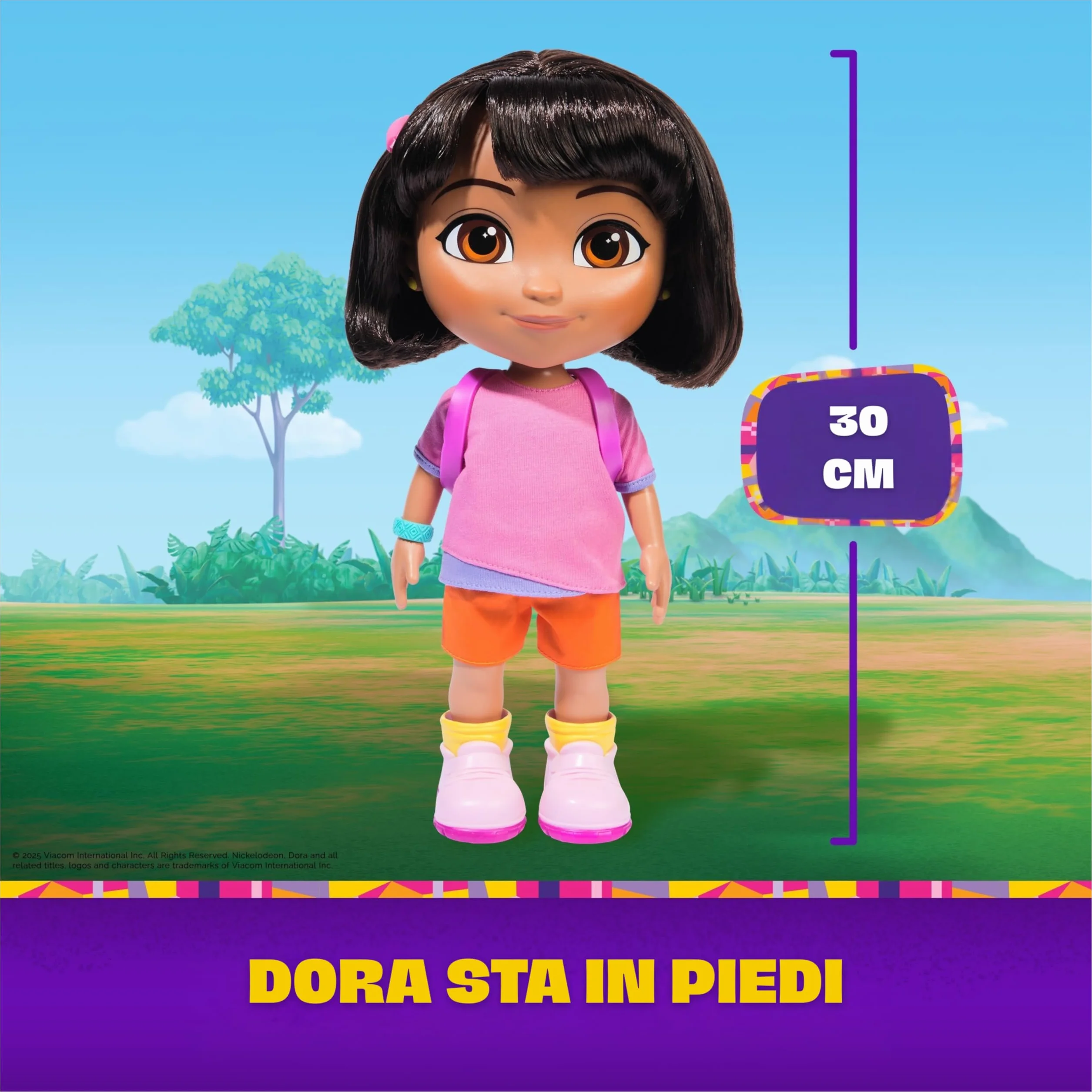 Dora l'Esploratrice, Bambola Canta ed Esplora con Musica, Effetti Sonori, Frasi Bilingue, Abiti e Accessori per Bambole, Giocattoli per Bambine e Bambini, 3+ Anni