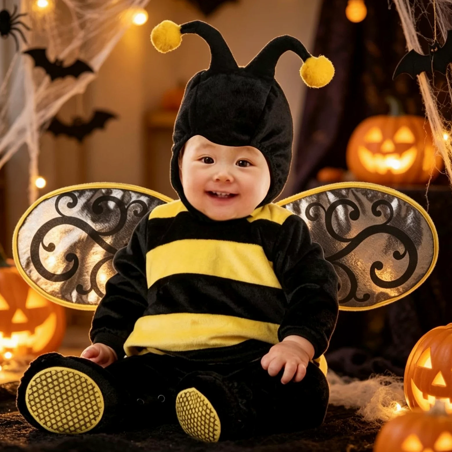 Sharplace Costume da animale per neonati, costume di Halloween, abito divertente e originale, regalo originale, tuta con cappuccio, tuta cosplay per compleanno,