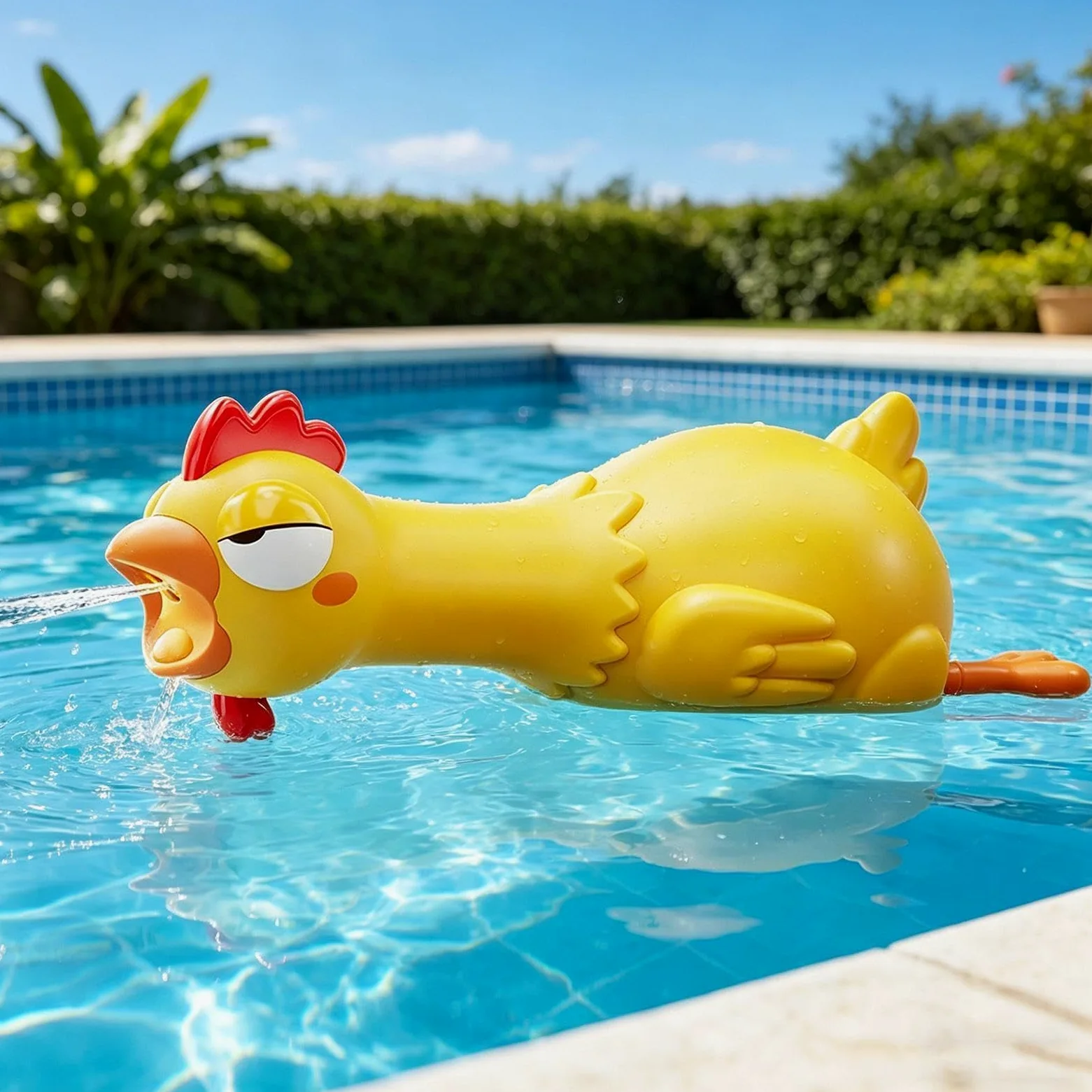 Pistola ad acqua per bambini Gallina Divertente Grande Capacità Lunga | Spruzzatore d'Acqua da All'Aperto Per Bambini Oltre 6 Anni Piscina Spiaggia Cortile