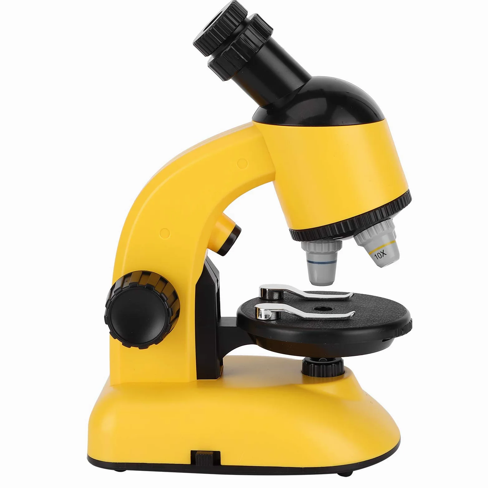 Cryfokt Microscopio per Bambini 40X-1200X Giocattolo Educativo per L'esplorazione Scientifica a Casa con Testa di Rotazione a 360° (YELLOW)