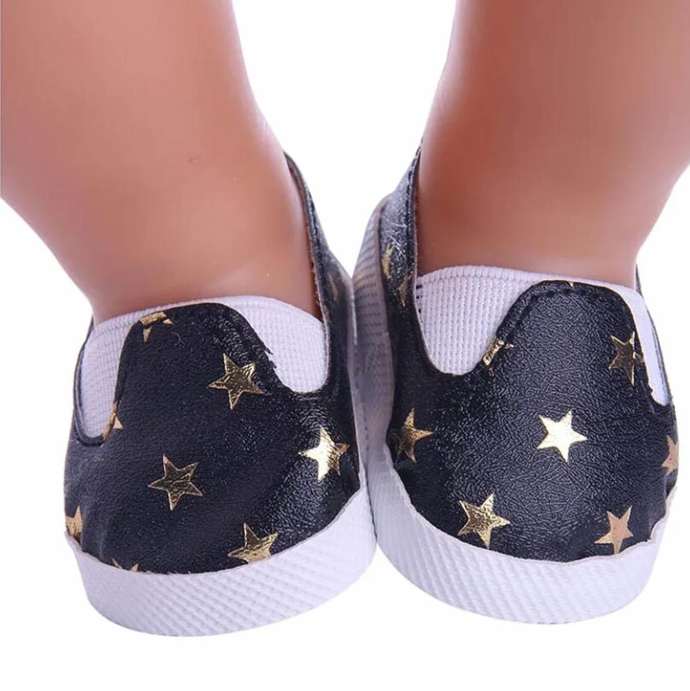 Scarpe da Bambola Scarpe da Ginnastica Casual per bambole American Girl / New Born Baby Modello a stella da 18 pollici