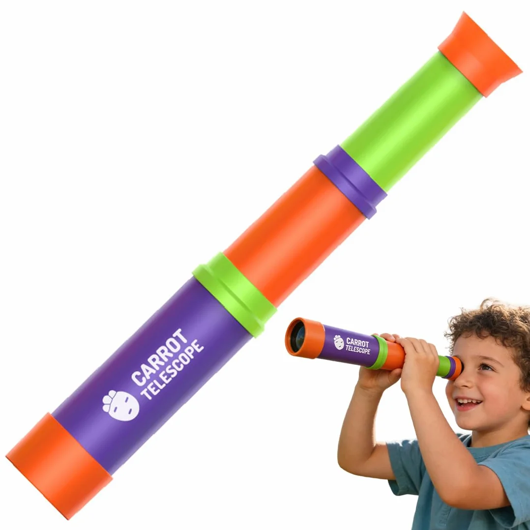 Cannocchiale per Bambini 8x - Materiale Plastico Leggero, Regalo Perfetto per Osservazione Uccelli & Attività Outdoor