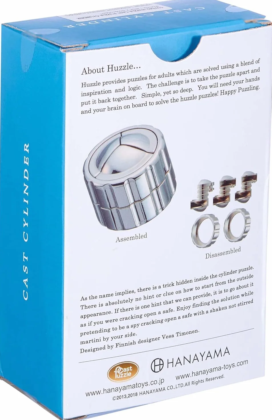 Cast Cylinder Rompicapo Metallo Livello Difficoltà 4 Stelle Puzzle Smontare Rimontare Adulti