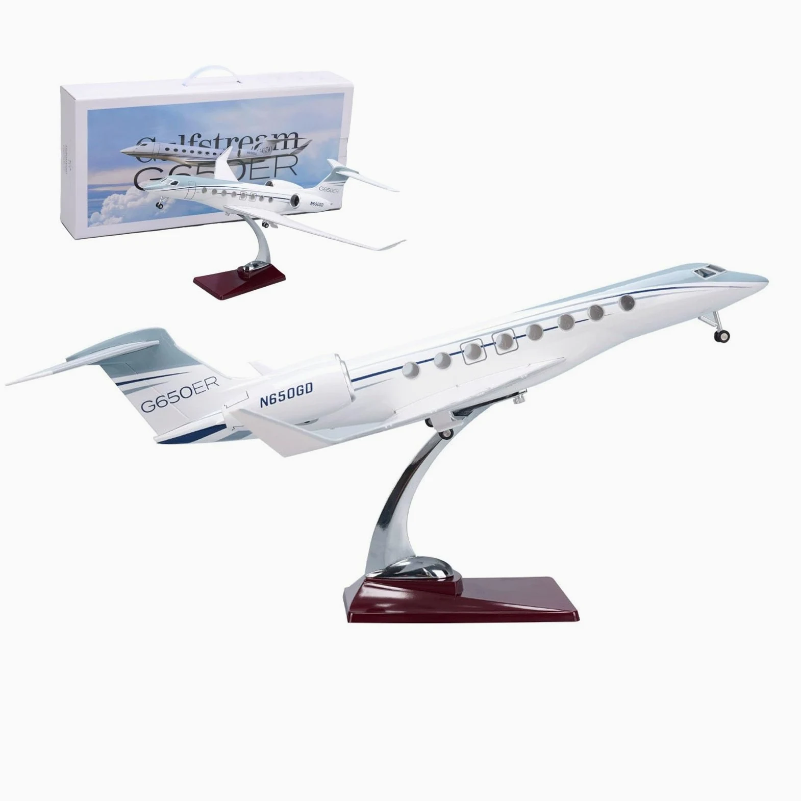 Generico Modello di aeroplano da 17 pollici for la modalità aereo pressofuso modello Gulfstream G650