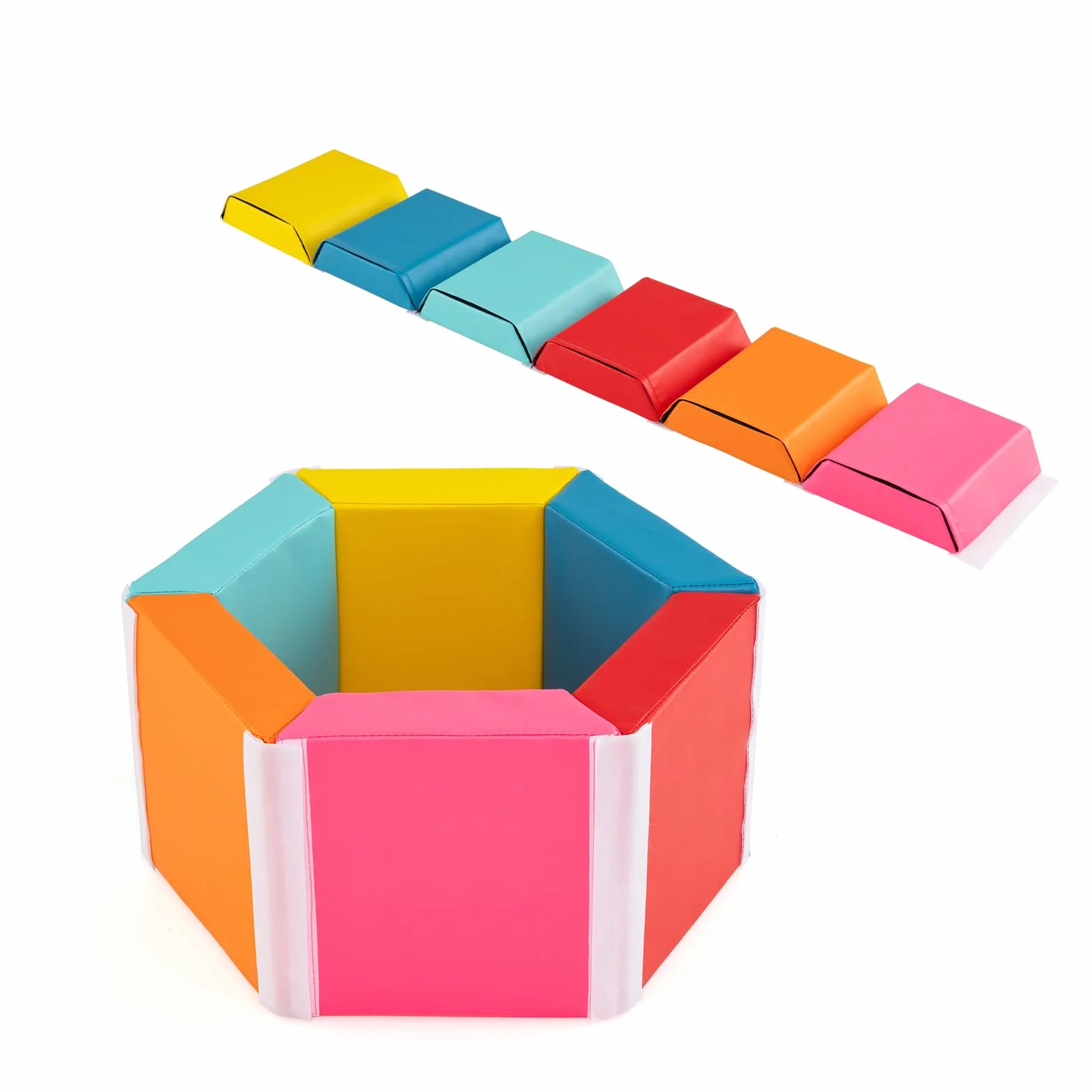 RELAX4LIFE Set di Moduli di Motricità da 6 Pezzi, Blocchi di Costruzione in Schiuma con Fodere Impermeabili, per Bambini da 1 Anno in Su