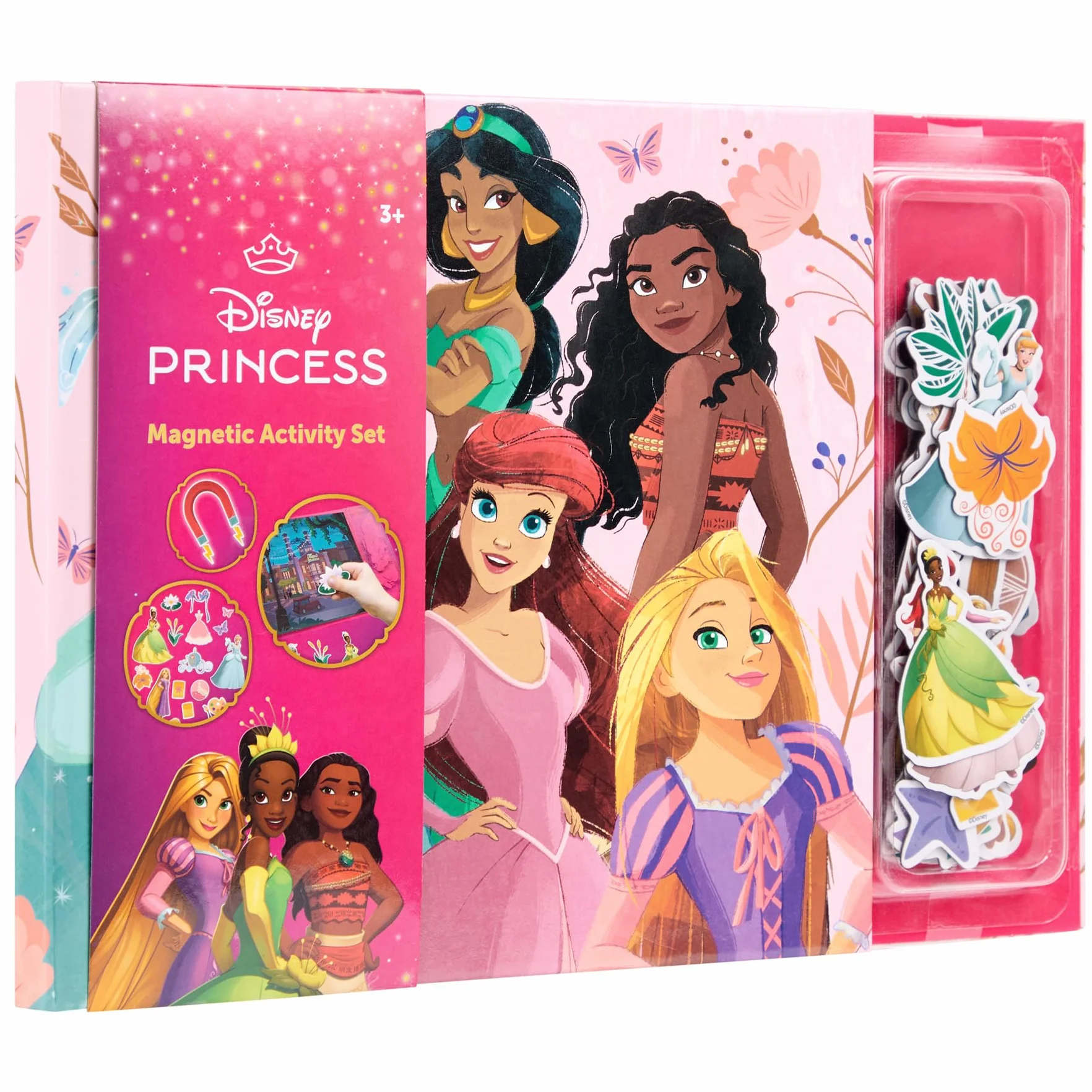 Disney Princess Magnetyczna Książka dla Dzieci od 3 Lat, 40 Magnetycznych Postaci i Akcesoriów