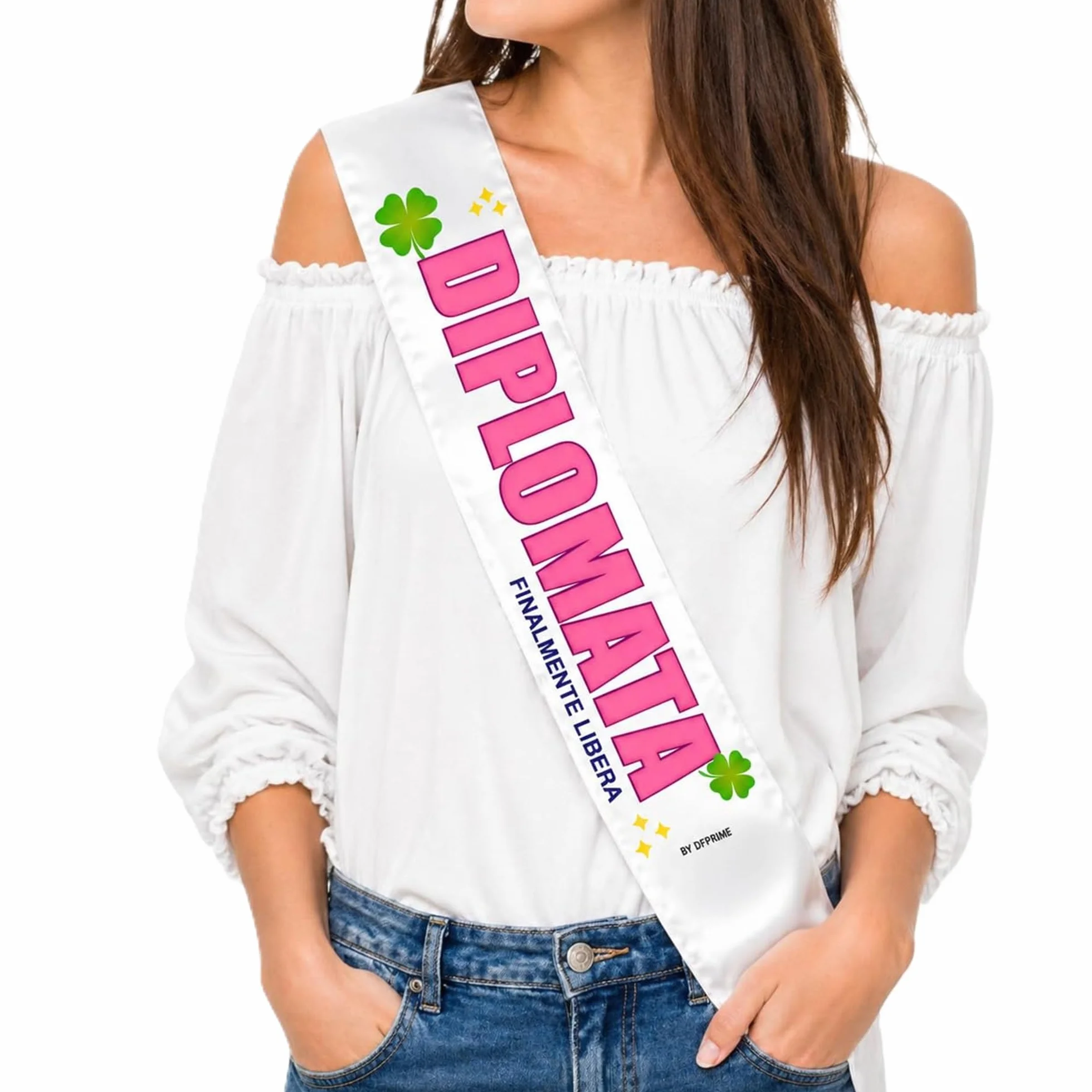 FASCIA DIPLOMATA – Finalmente Libera – Fascia Divertente per Festa di Diploma – Gadget Ironico per Diplomata – Regalo Originale Donna