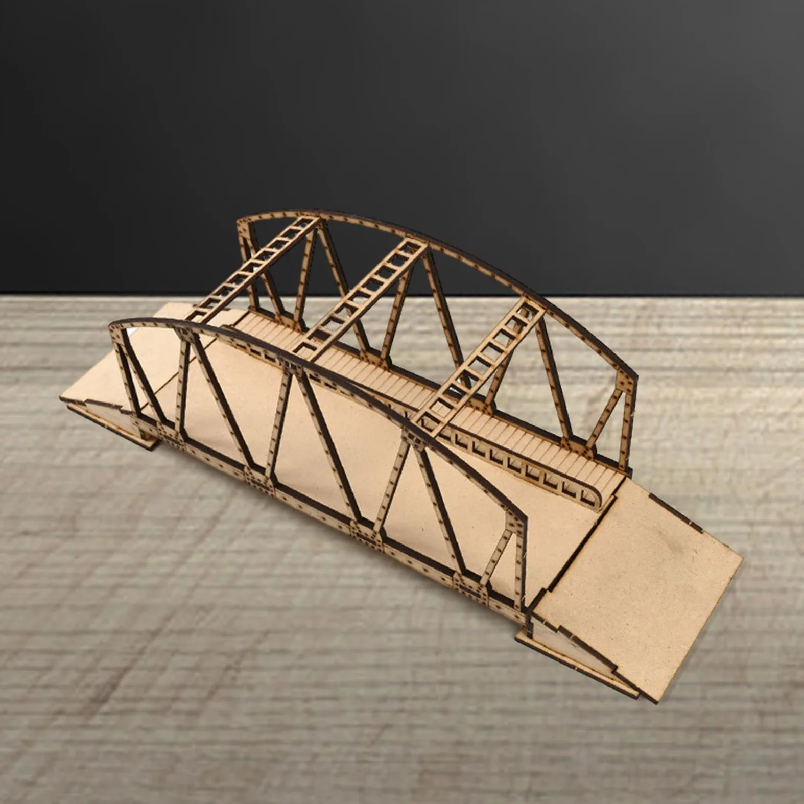 MagiDeal Kit di Modellismo di Ponte Europeo in Legno in 1/72, Regalo, Artigianato in Legno Fatto a Mano, Giocattolo di Costruzione in Legno Fa, Ponte Grande