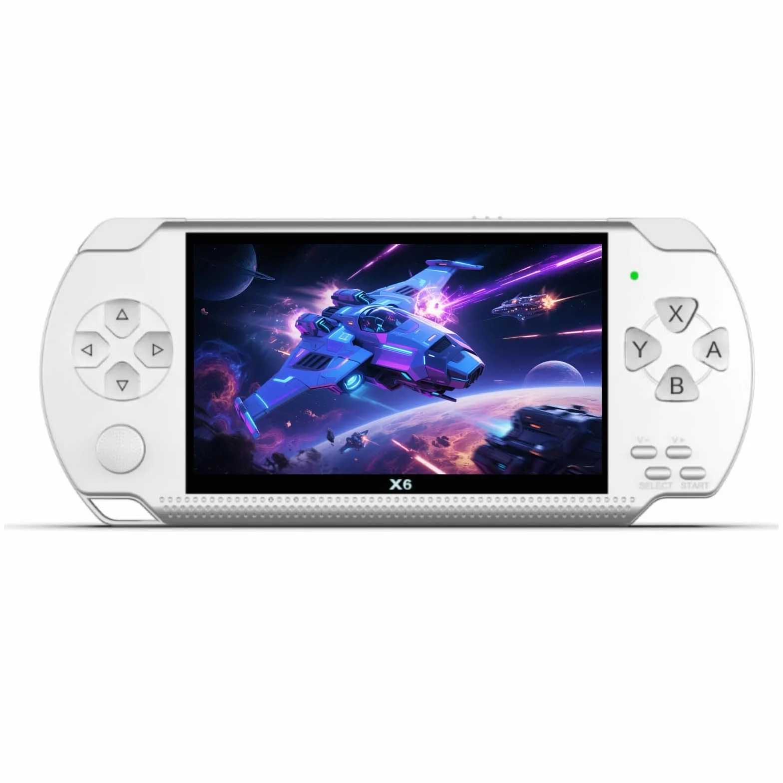 Console di gioco portatile retrò YHFITN da 4,3 pollici - Giochi classici integrati, lettore di videogiochi portatile con connessione TV, batteria ricaricabile ed espansione per scheda TF (white)