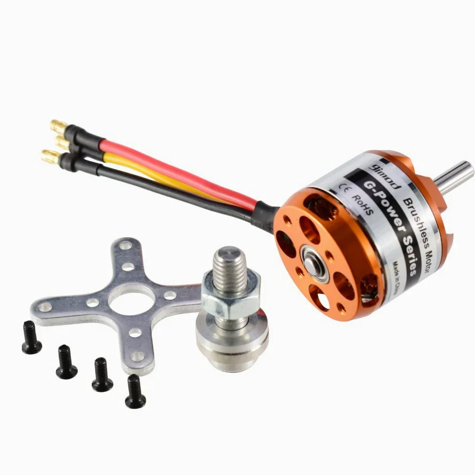 TopHomer D3536 Silent Motor, 750KV / 910KV / 1000KV / 1250KV / 1450KV Accessori di ricambio per aeromobili Rc Brushless motorizzati per aeromobili ad ala fissa (750KV)
