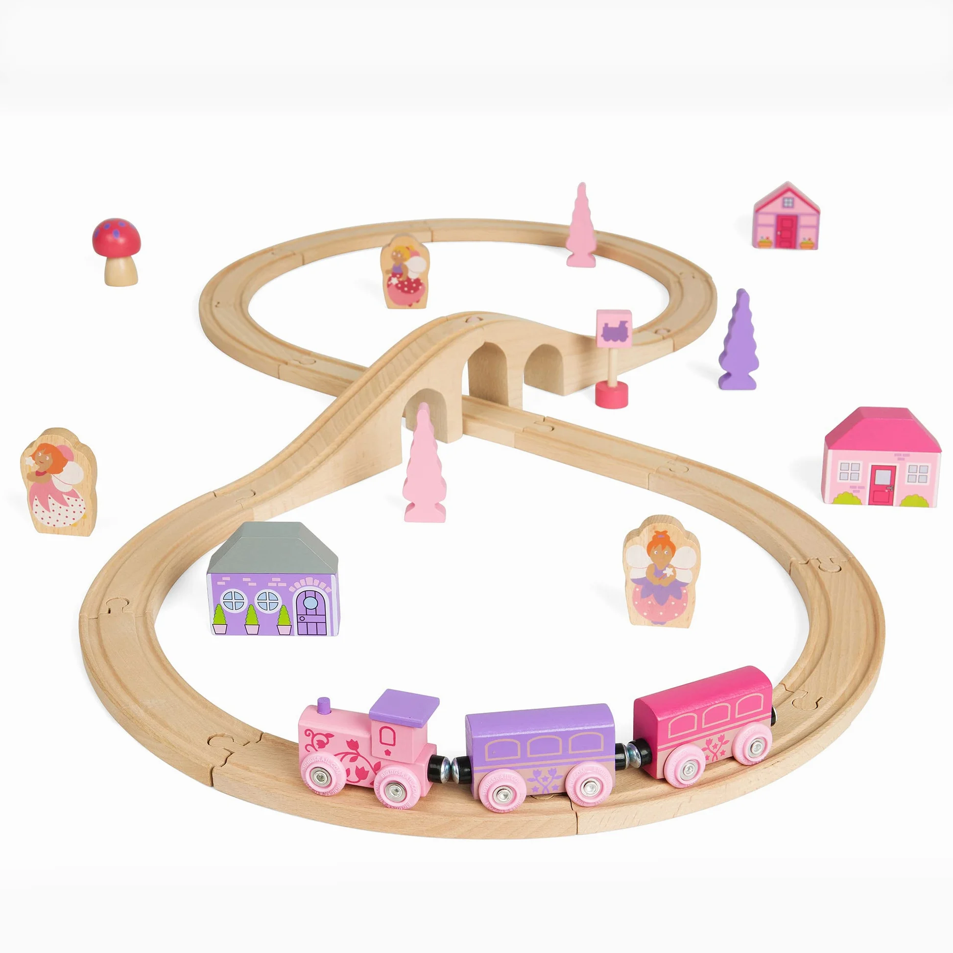 Bigjigs Rail Kit Trenino fatato e Binario a Forma di Otto