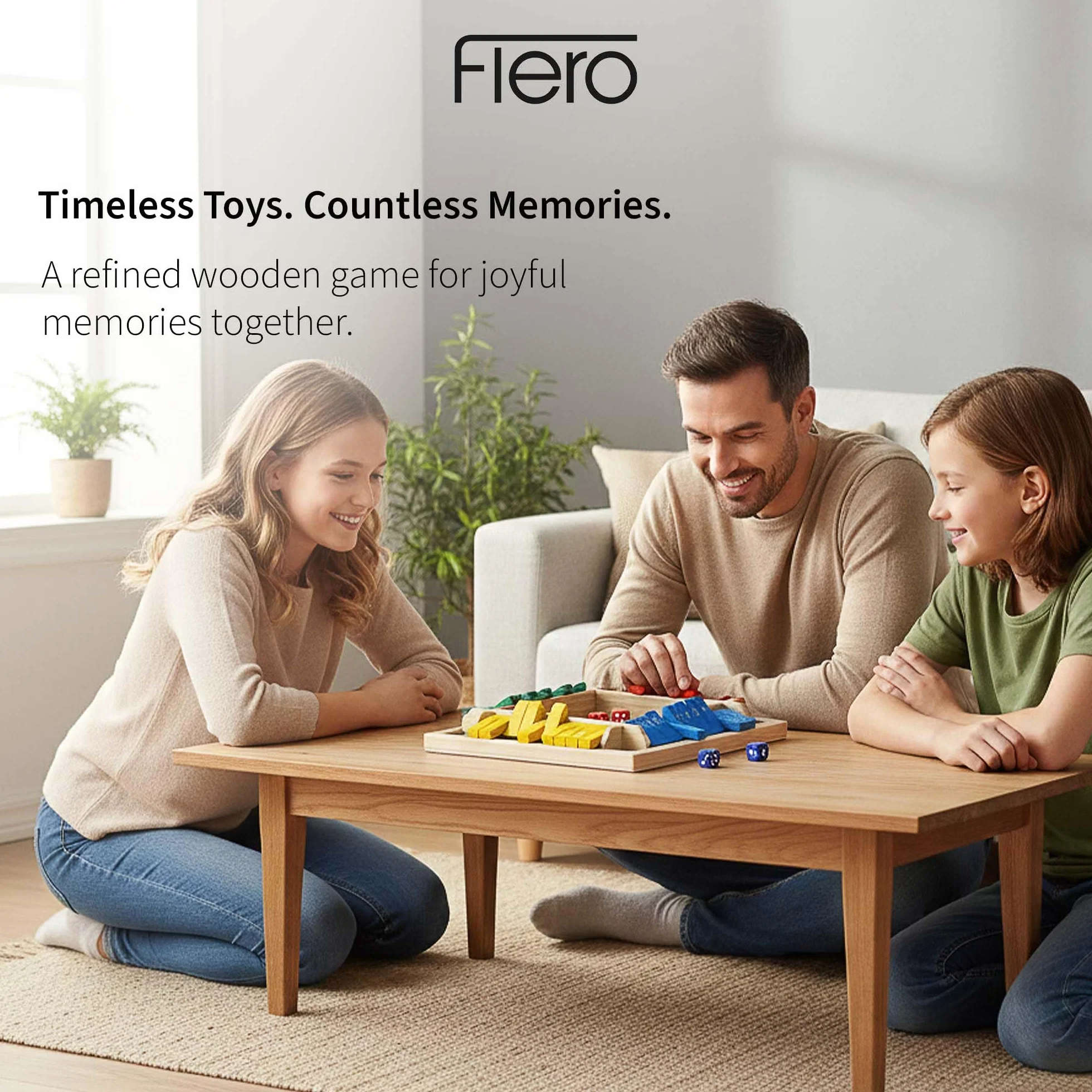 Flero Shut The Box - Gioco a dadi per 4 giocatori in legno - Gioco di tattica e calcolo (Multicolore) - Gioco da tavolo, giocattolo educativo, gioco didattico per bambini e adulti - 8 dadi