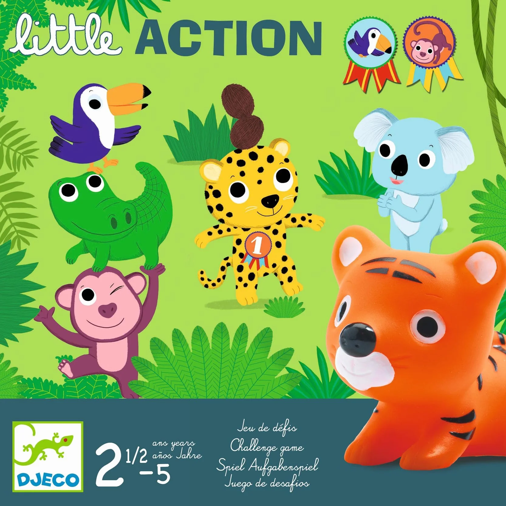 DJECO - Giochi d'azione e riflessiGiochi educativiDJECOGioco Little Action, Multicolore, Small (15)