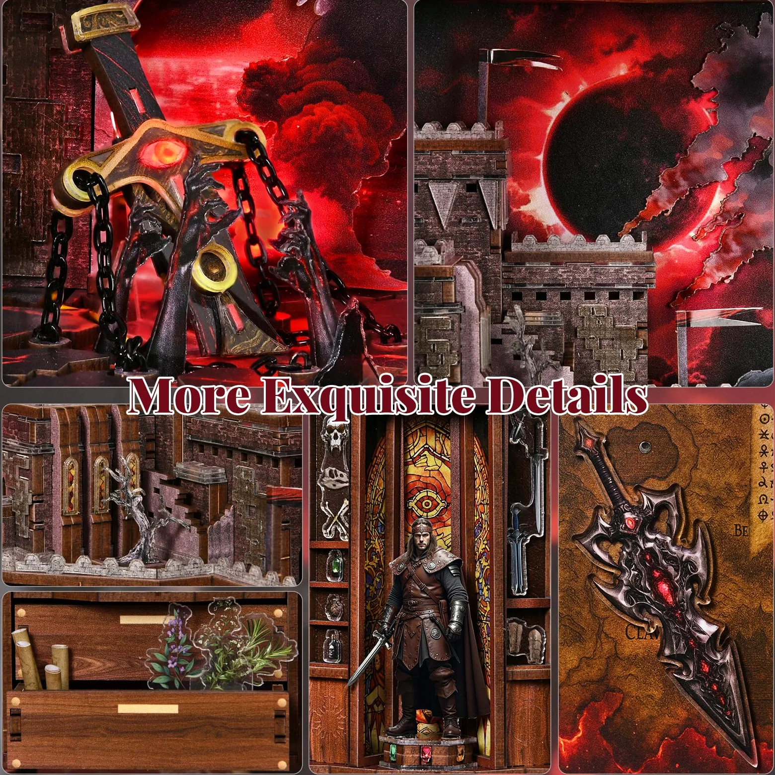 MiniCity Kit per angolo del libro, casa delle bambole Booknook libreria, decorazione magica fai da te in miniatura, kit per casa in miniatura con luci a LED, per adulti e ragazzi, per costruire un