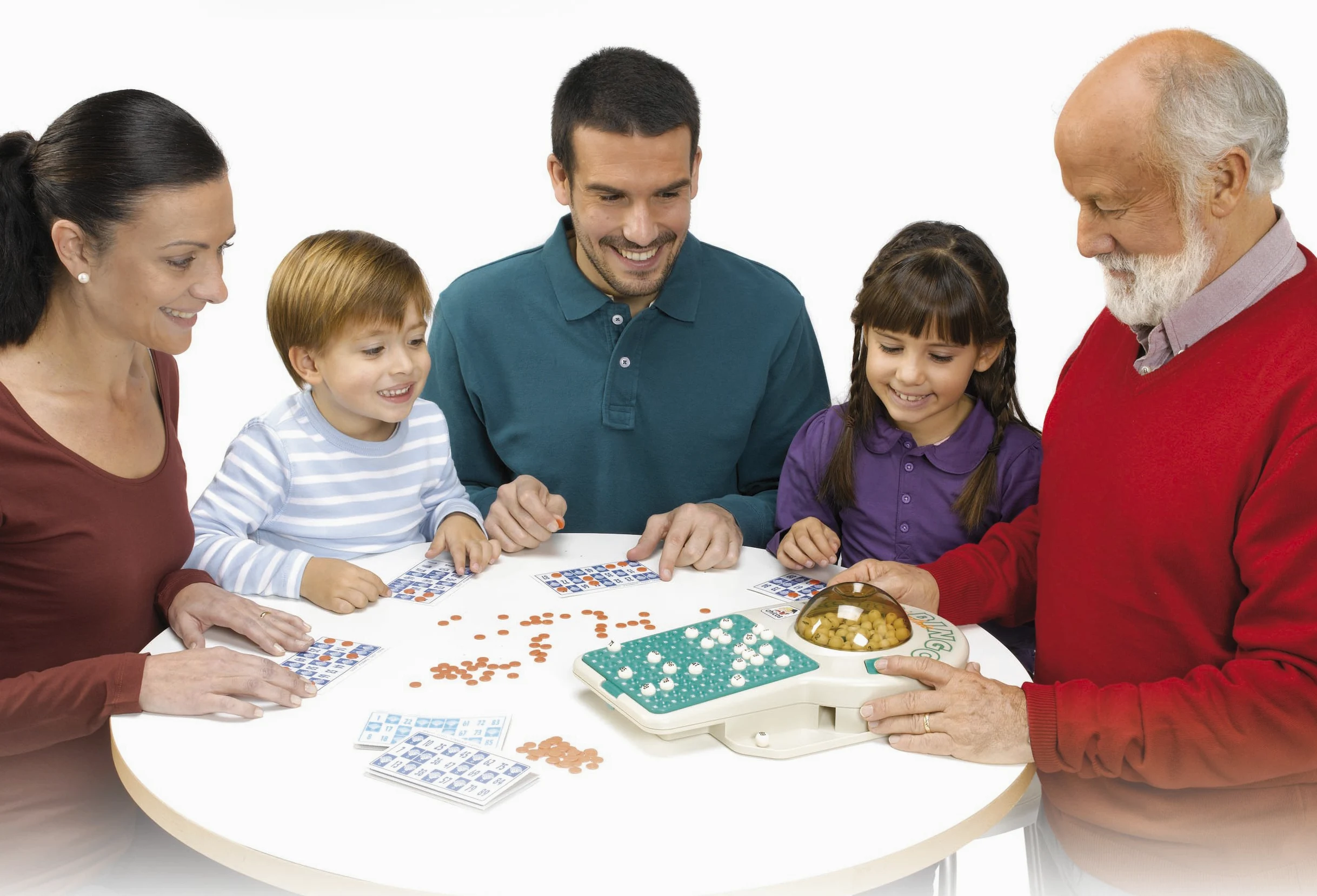 Chicos - Tombola Elettrica Famiglia | Bingo elettronico 24 cartelle con 90 palline indelebili | Estrazione automatica e vano porta gettoni | Fino 24 giocatori | Consigliato dai 3 anni (22302)