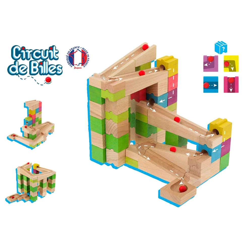 Jeujura - Marble run-68 pz set da costruzione, multicolore (J8366)