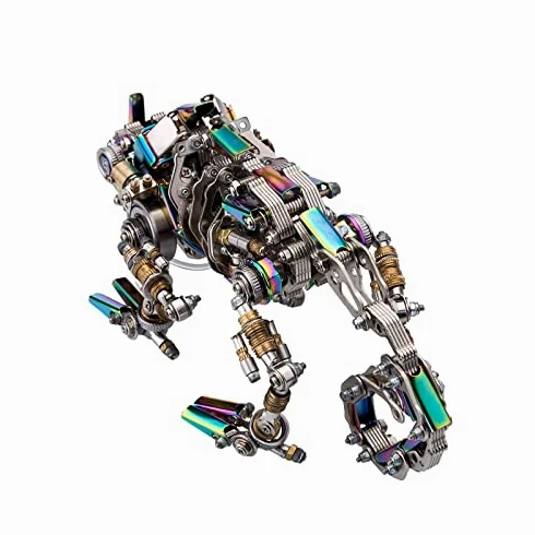 Puzzle in metallo 3D modello camaleonte, modello lucertola meccanica,puzzle in metallo steampunk per adulti