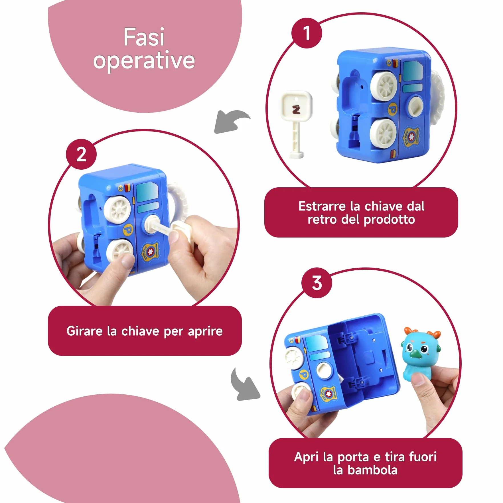 Treno Apprendimento Montessori - Giocattolo Educativo con 5 Serrature & Animali per Bambini 2 3 4 Anni, Gioco Motricità Fine e Colori, Regalo Perfetto