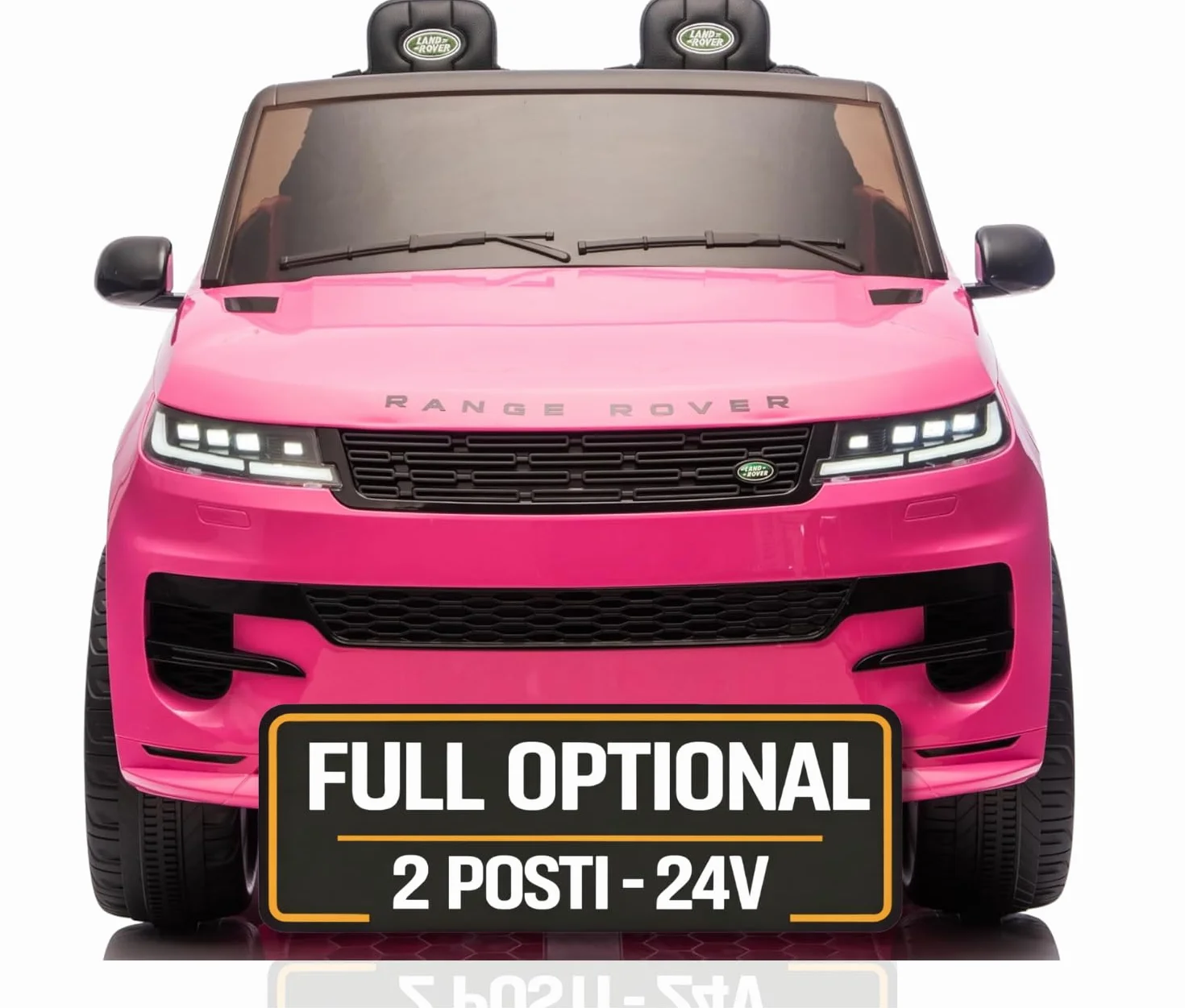 Land Rover Range Rover Sport 24V Maxi SUV Elettrico per Bambini 2 Posti - Macchina con Telecomando Sedili in Pelle Due Cinture a 3 Punti Luci LED Bluetooth Carico Massimo 60 Kg (Rosa)