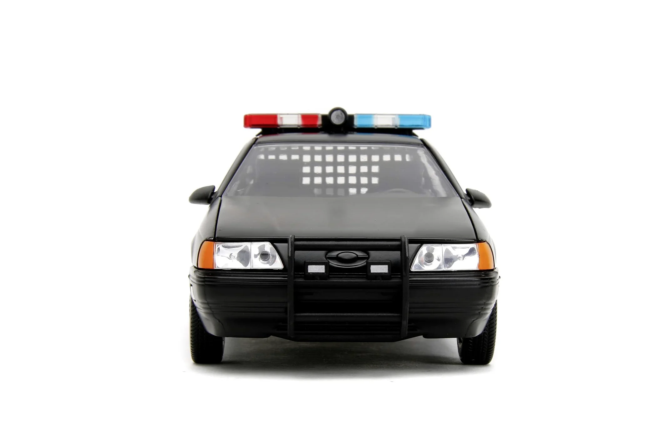 Jada - Robocop 1986 Ford Taurus, 253225060, +8 anni, in metallo pressofuso, in scala 1:24, parti apribili, sistema a ruota libera, personaggio incluso