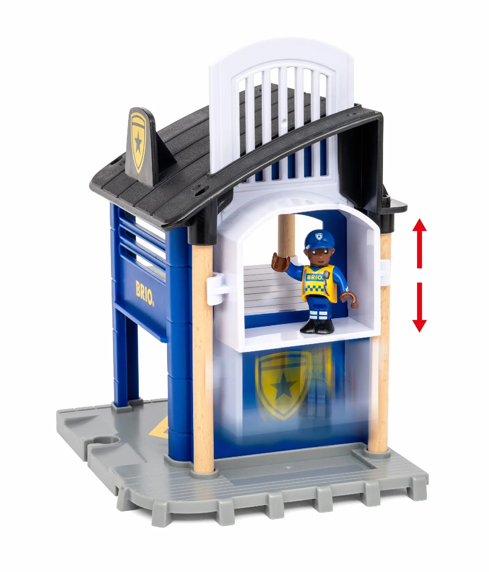 BRIO World 36025 Police and Fire Set Deluxe - Grande kit di soccorso con stazione di polizia, treno dei pompieri, elicottero antincendio e ambulanza - Consigliato per bambini dai 3 anni in su