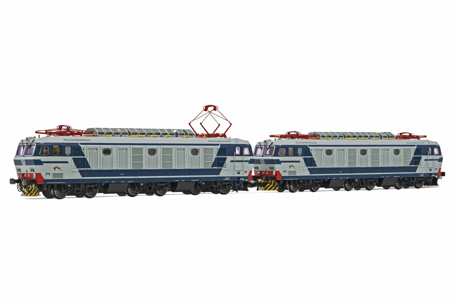 Rivarossi - FS, confezione da 2 locomotive elettriche serie E.633 200, livrea blu/grigia, ep. IV-V