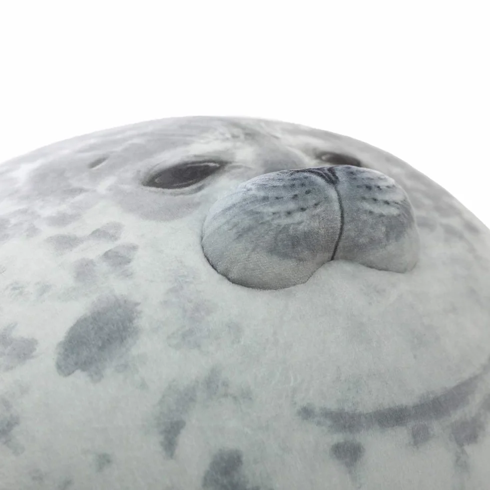 Aideal Foca Morbido Peluche Cuscino Sigillo Giocattolo del cuscino della peluche Peluche Animali Giocattolo Regalo per Bambini e Adulti (Grigio, 60cm/ 23,6 Pollici)