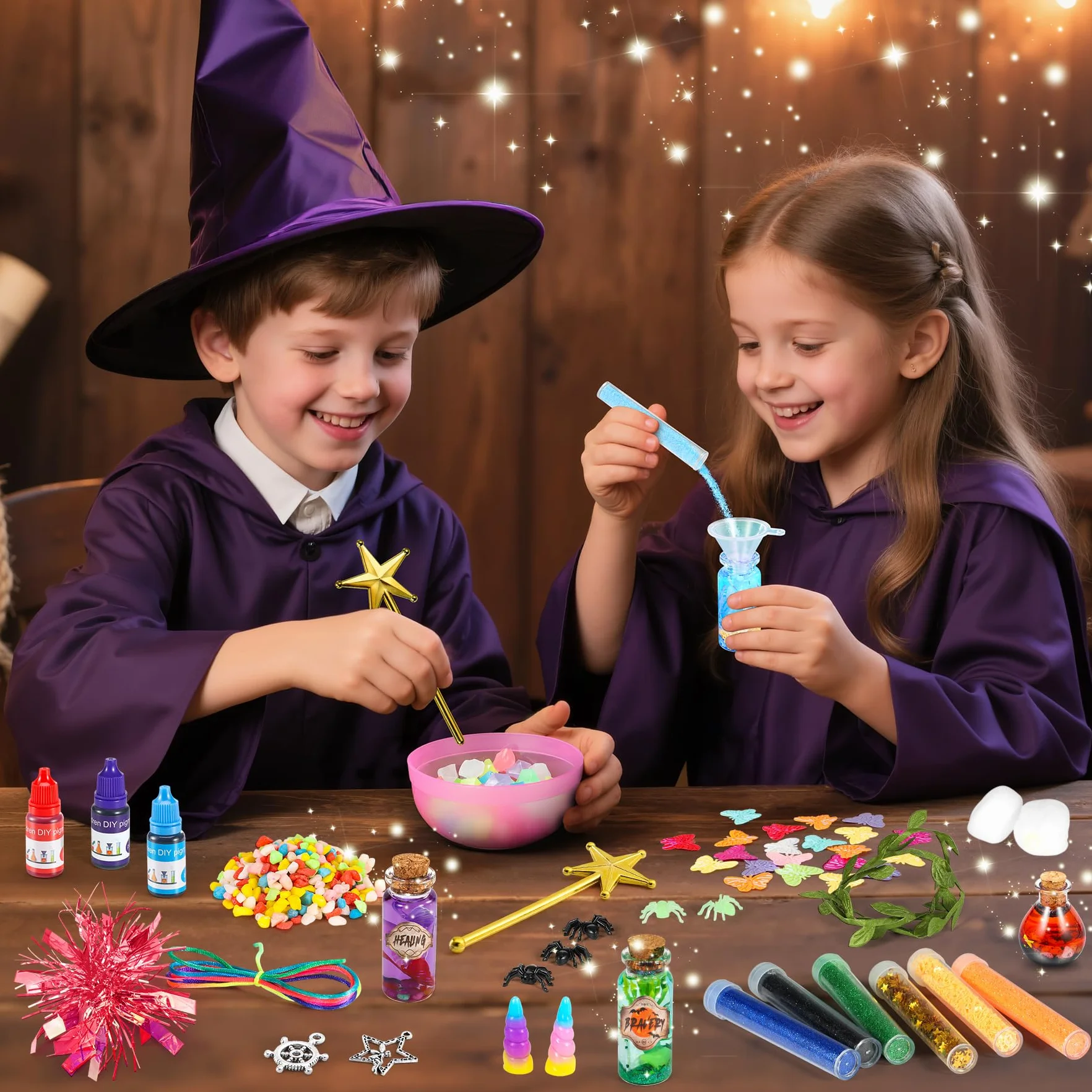 Kit Per Pozioni Fatate per Bambini 6-12 Anni - Gelatina Magica Acqua - Giochi Halloween Regalo Bambina 6-11 Anni