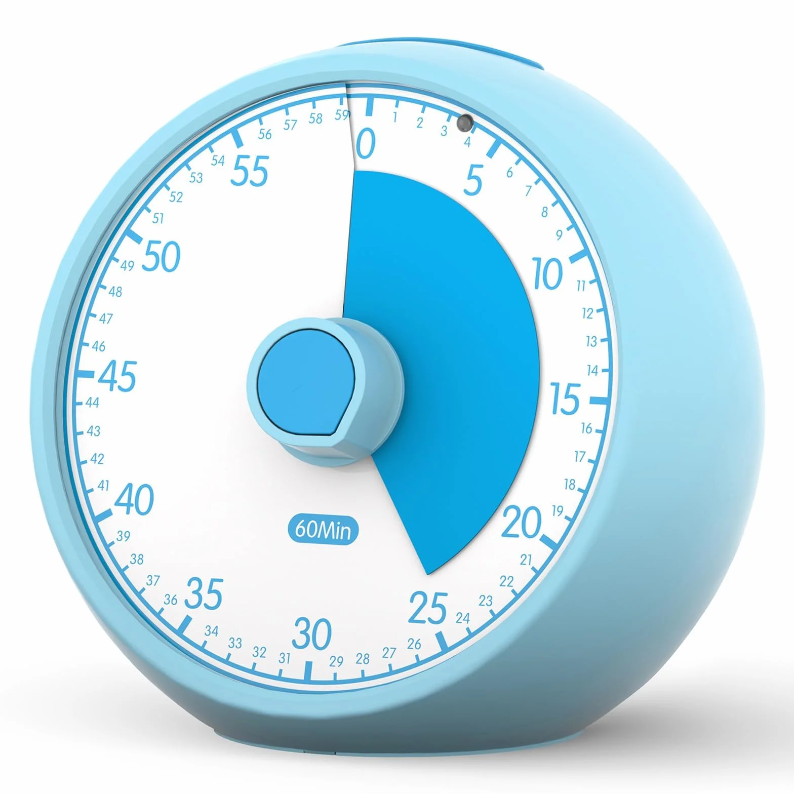 Timer Visivo per Bambini 60 Minuti – Timer Analogico Silenzioso a Conto Alla Rovescia,Strumento di Concentrazione per ADHD e Autismo,Gestione del Tempo per Compiti (Tutto blu)