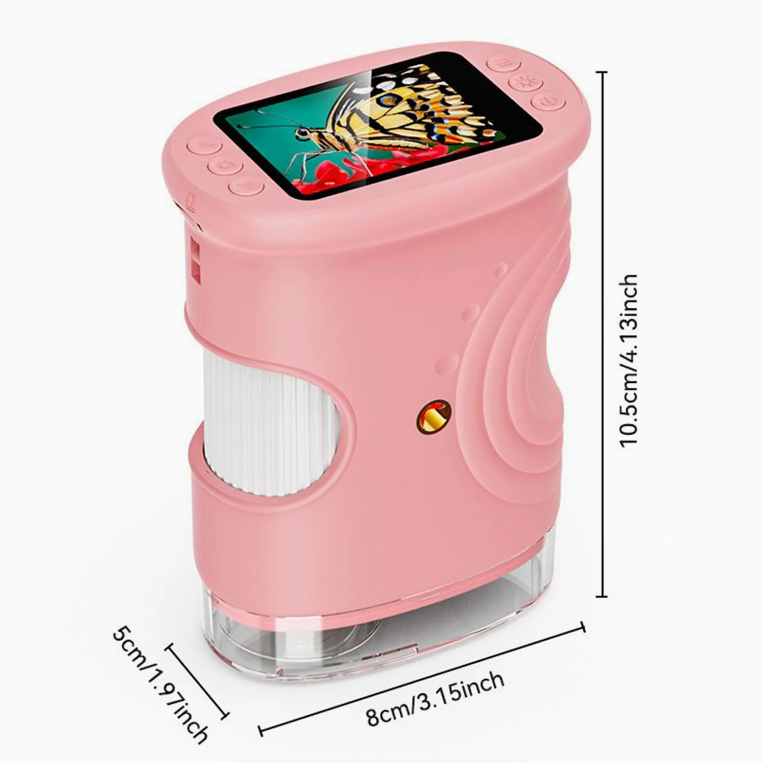 Microscopio per Bambini Giocattoli Scientifici Educativi Ricaricabili 1000X | Microscopio Digitale Portatile Con Schermo Da 5 Cm Per Bambini Ragazze Ragazzi Casa Scuola Laboratorio Natura