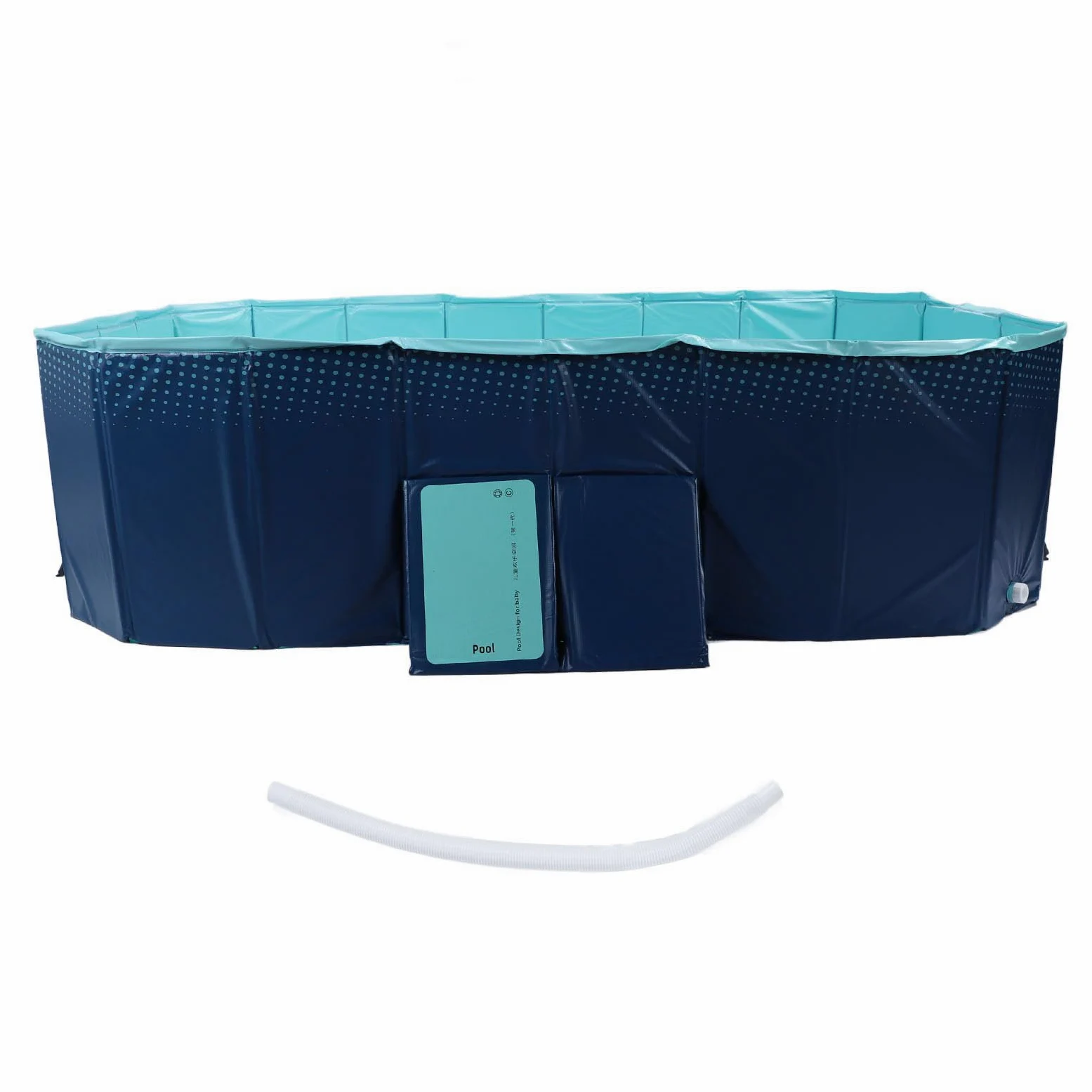Sxhlseller Piscina Pieghevole Portatile per Bambini e Cani |Piscina da Cortile Non Gonfiabile in PVC Spesso per Divertimento Estivo all'aperto (2,1 m)