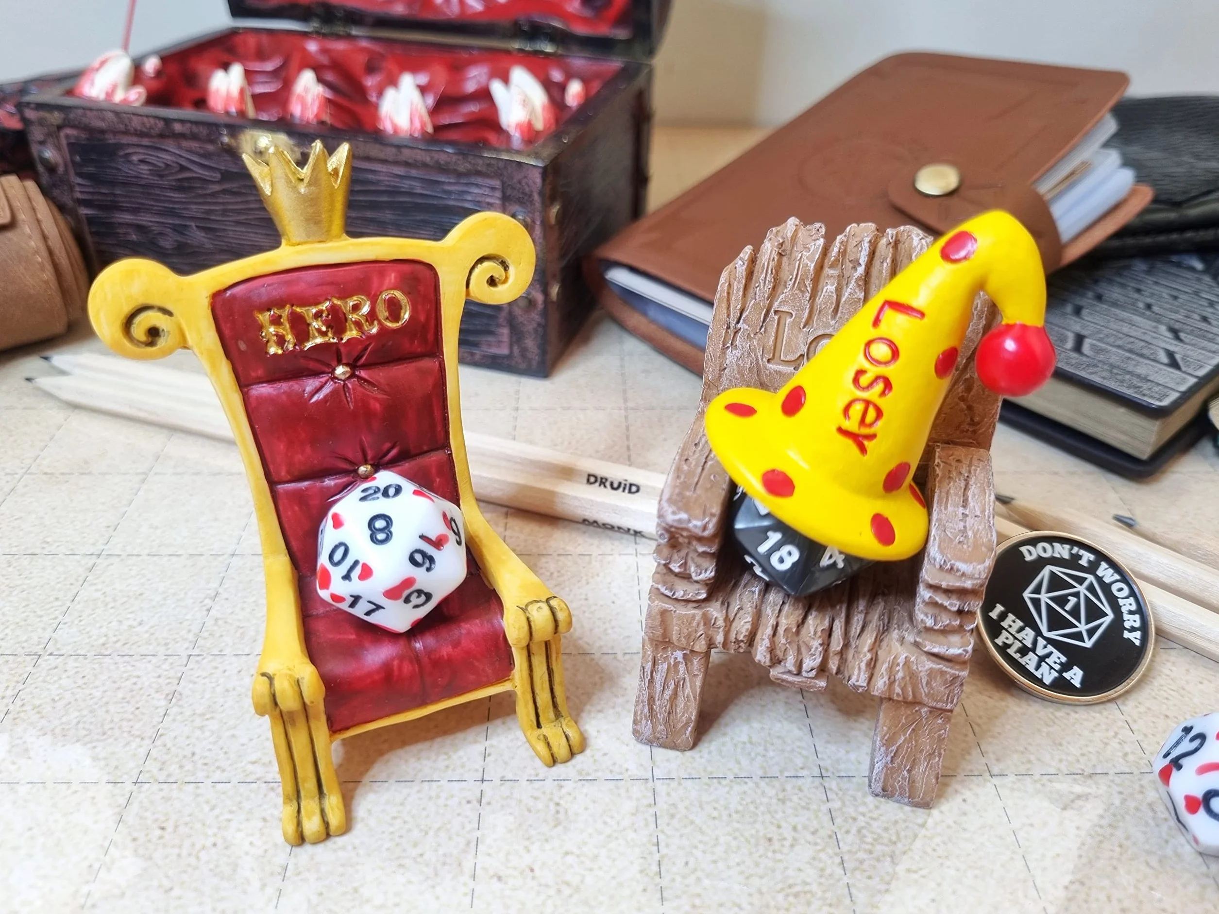 Dungeon Trono e Sedia Per i Dadi del Gioco di Ruolo, Dice Jail, Prigione Per i Dadi, Dadi Poliedrici, Set di Dadi, D&D, Dungeon Master, Dungeons and Dragons, DND.