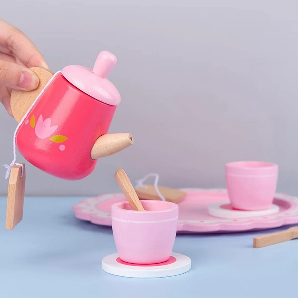 MagiDeal Set di Cibo per Bevande Al Latte in Miniatura per Casa Delle Bambole Da 12 Pezzi per Bambole, Tè rosa, Taglia unica