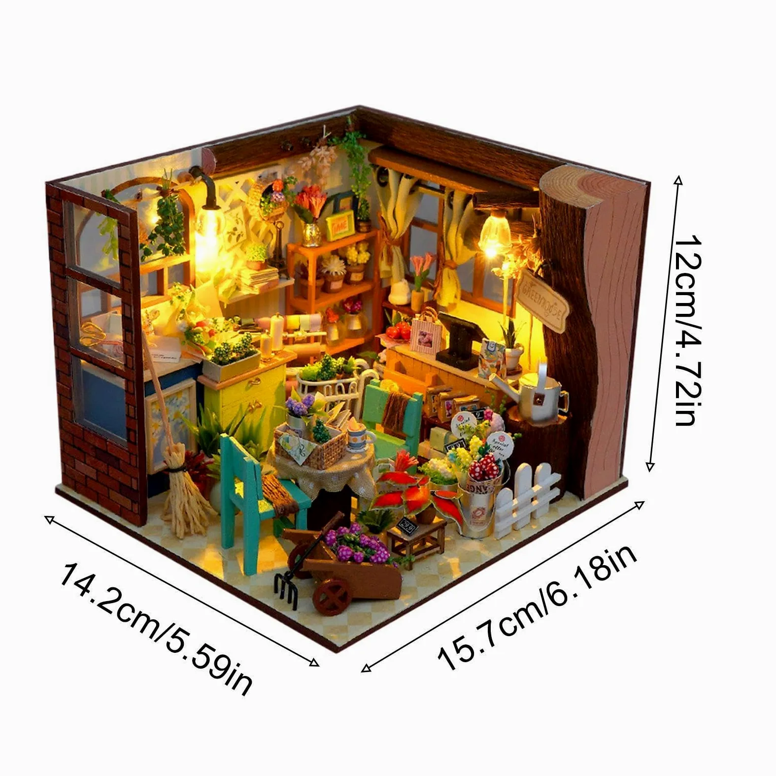 Kit fai da te per una casa in miniatura Giocattolo Di Costruzione | Kit Casa Delle Bambole Per la decorazione di scrivania, dormitorio, appartamento, libreria, soggiorno e