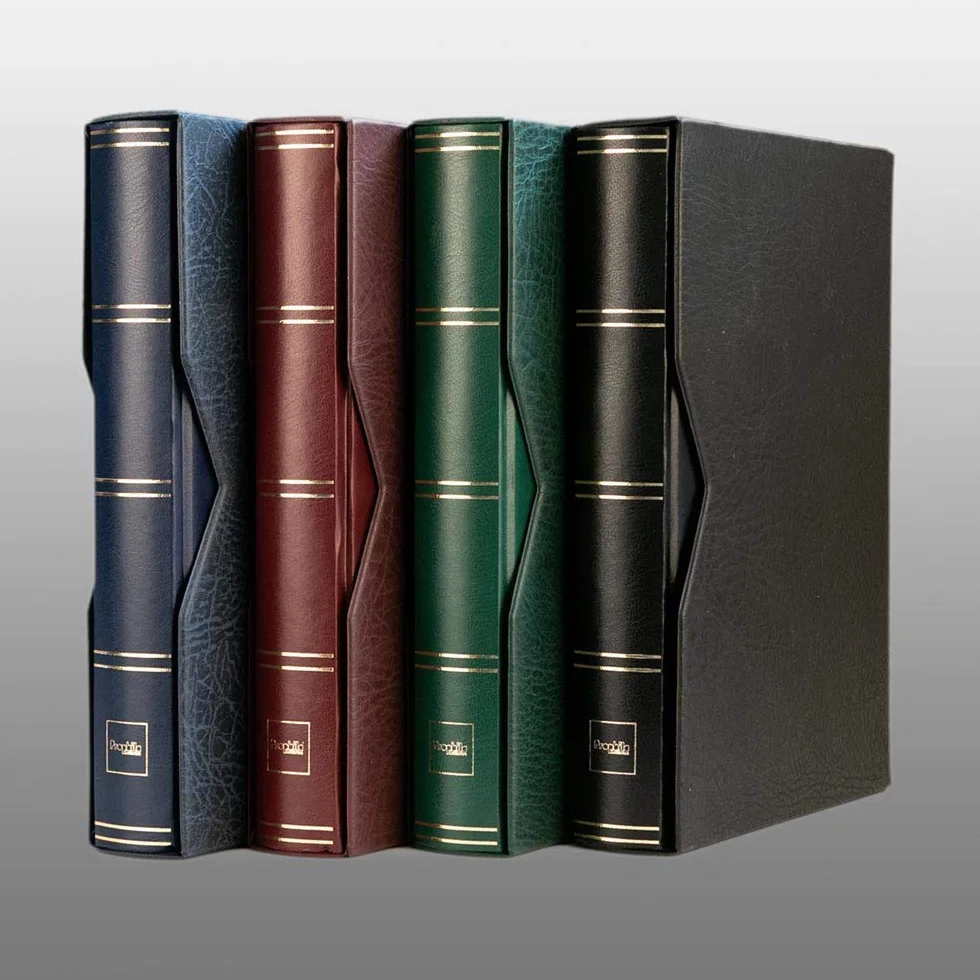 Prophila Leuchtturm classificatori 60 Pagina Bianco con Cofanetto Rosso