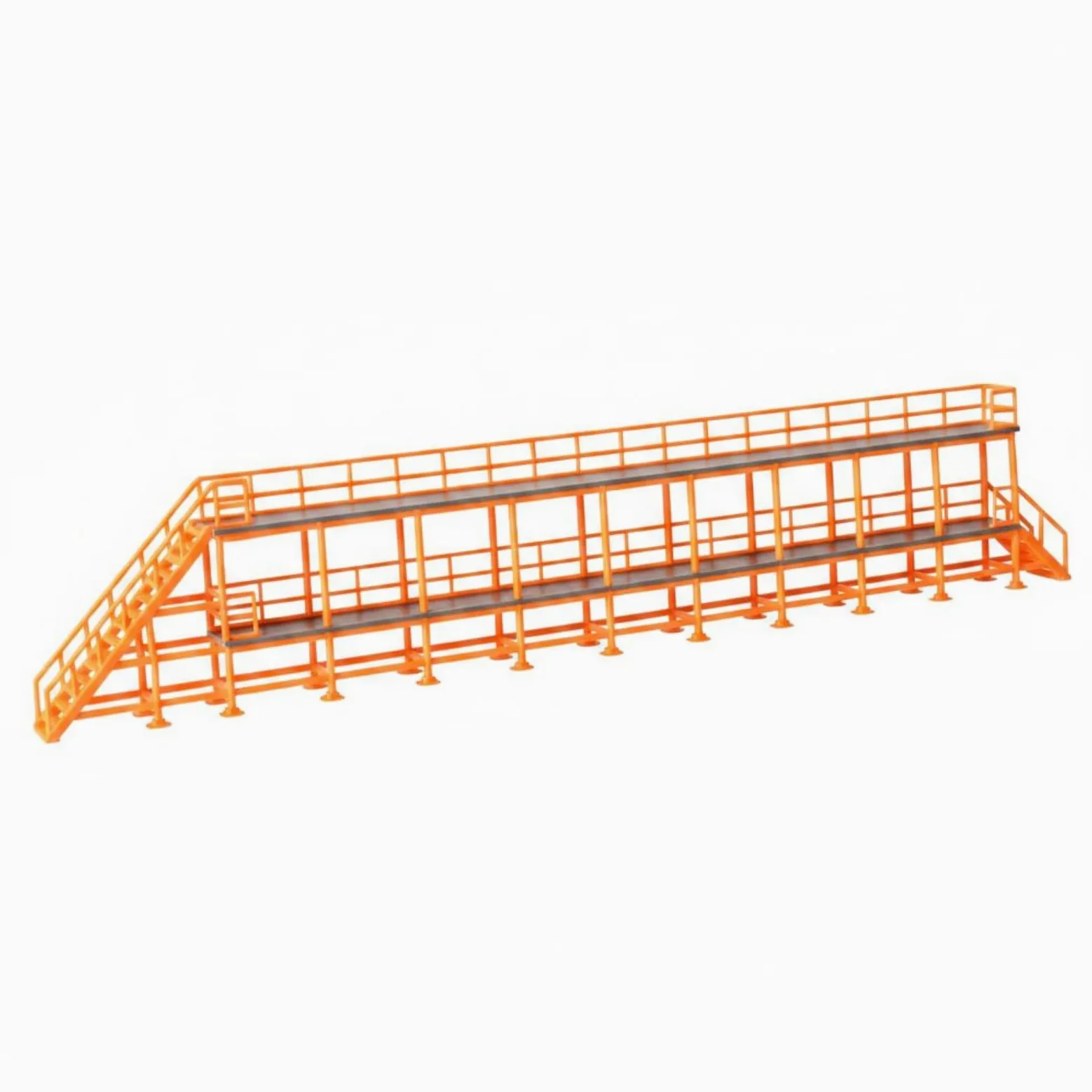 Piattaforma Ferroviaria a 2 Livelli Decorazione Scenica Stazione Manutenzione Motrice Dettagliato Vassoio Lavoro Modellismo Ferroviario per Diorama, T72B