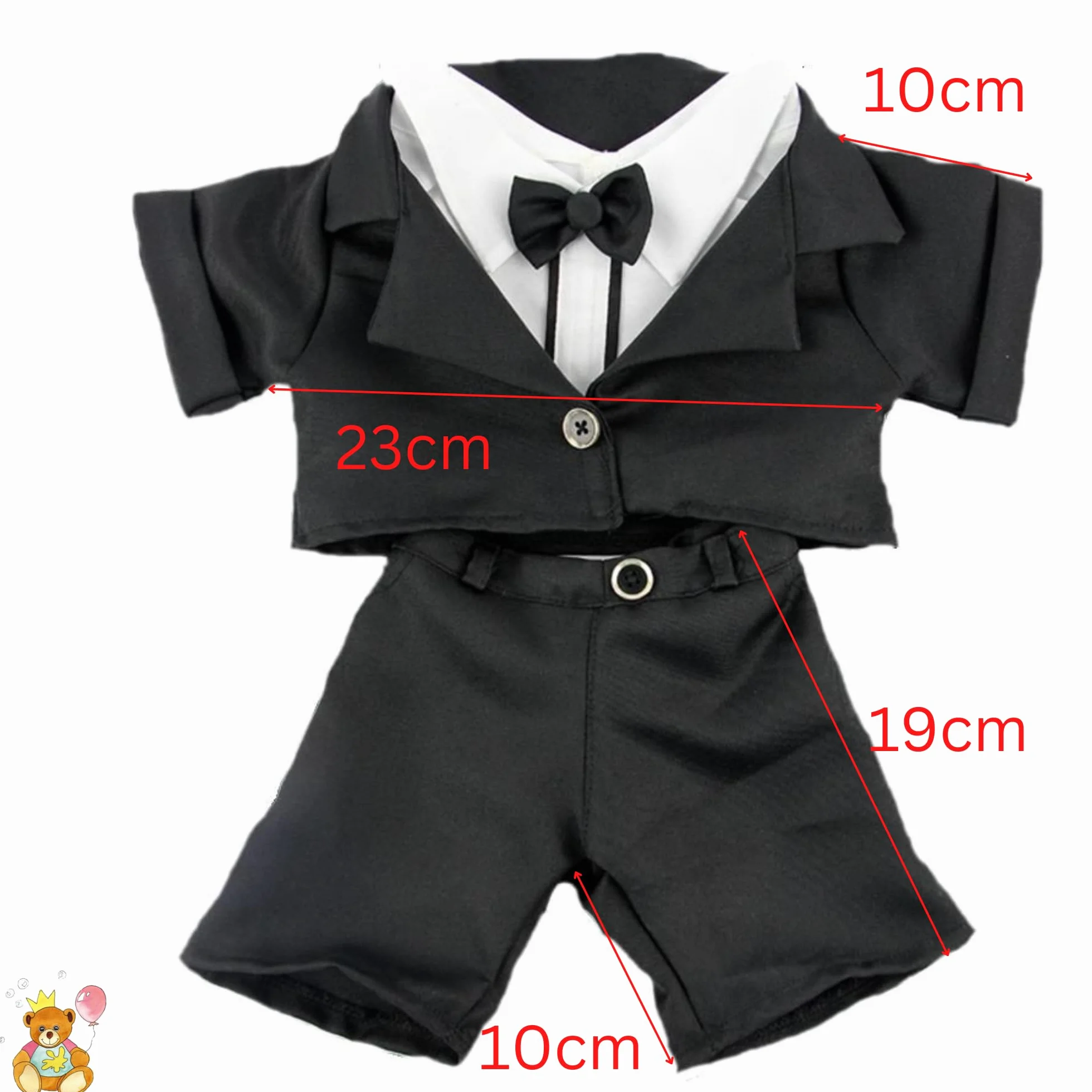 Splodge Teddy Parties Vestiti per orsacchiotti - Smoking da Matrimonio - Dimensioni dell'orsacchiotto: 40 cm - Orso Non Incluso