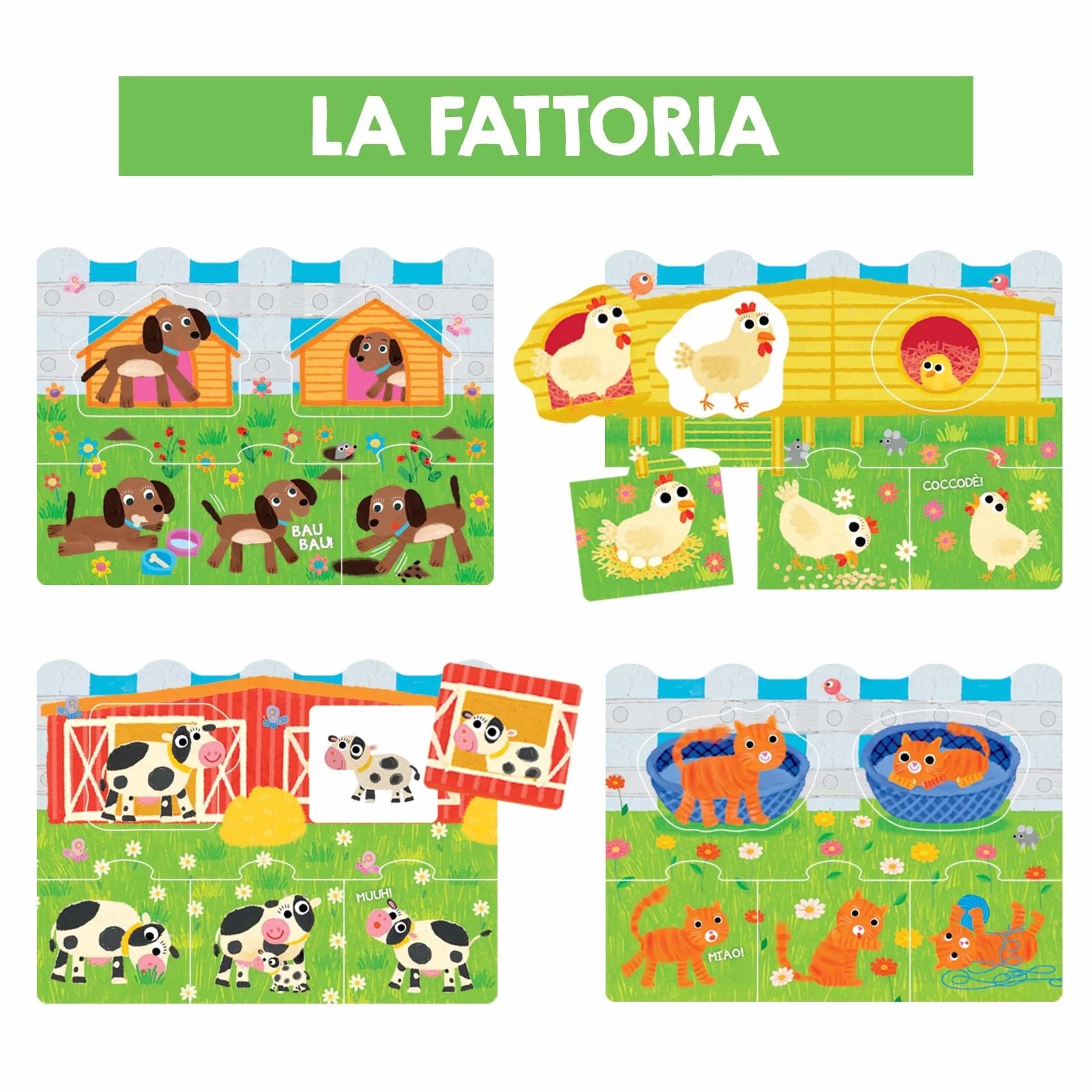 HEADU Chi Cosa Dove Giochiamo a Parlare Con Gli Animali Giochi Educativi 2-5 Anni Sviluppo Linguaggio Bambini Gioco Didattico