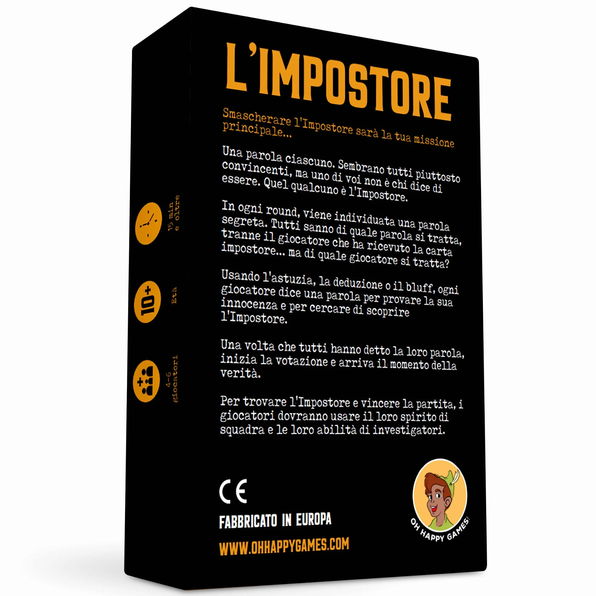 L'Impostore Gioco di Bluff e Parole 110 Carte 4-6 Giocatori 15 Min Gioco da Tavolo per Adulti e Ragazzi 10+