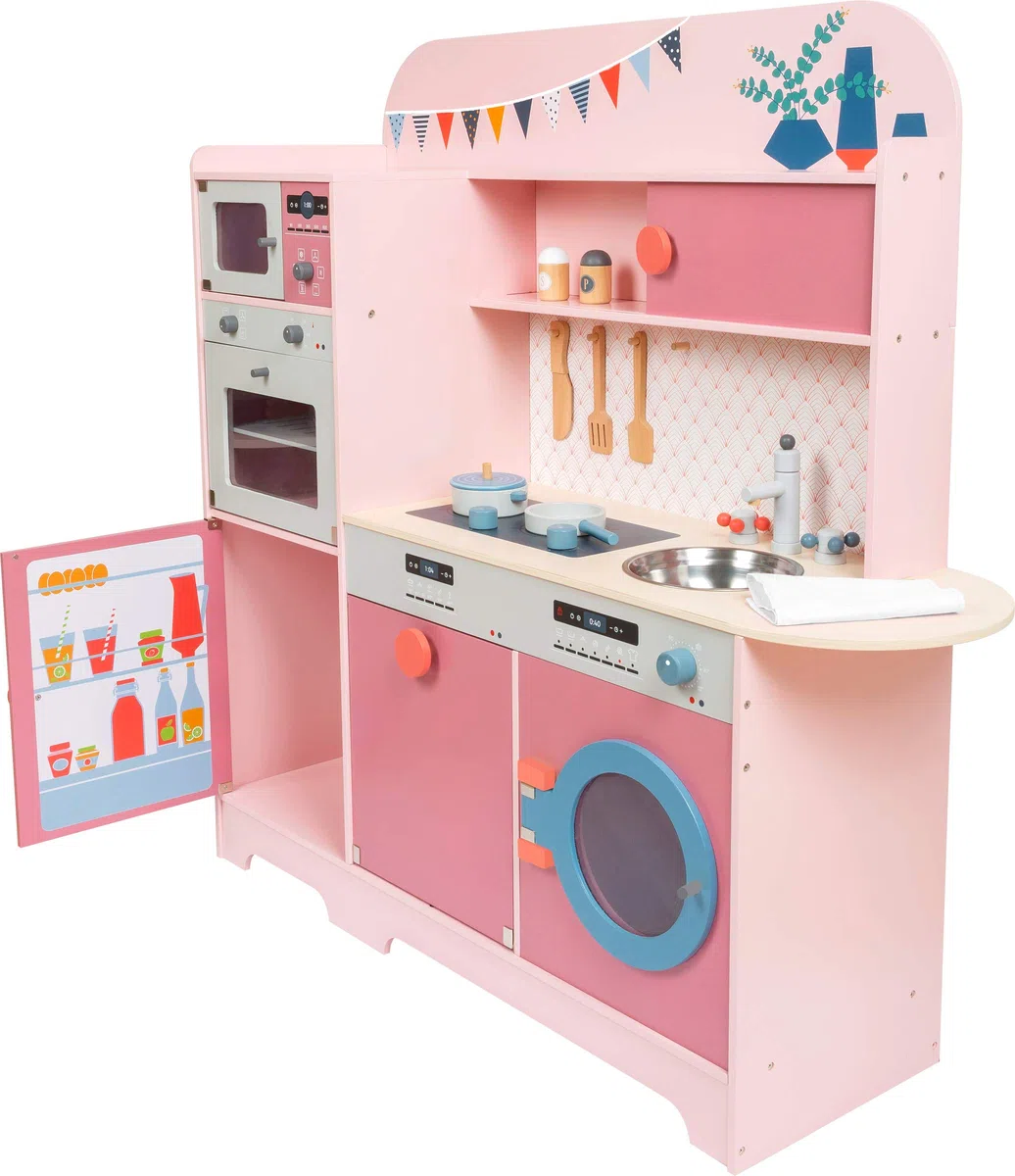 small foot 11465 Cucina per Bambini Sogno di Bambina, in Legno, Cucina Multifunzionale, Gioco di Ruolo