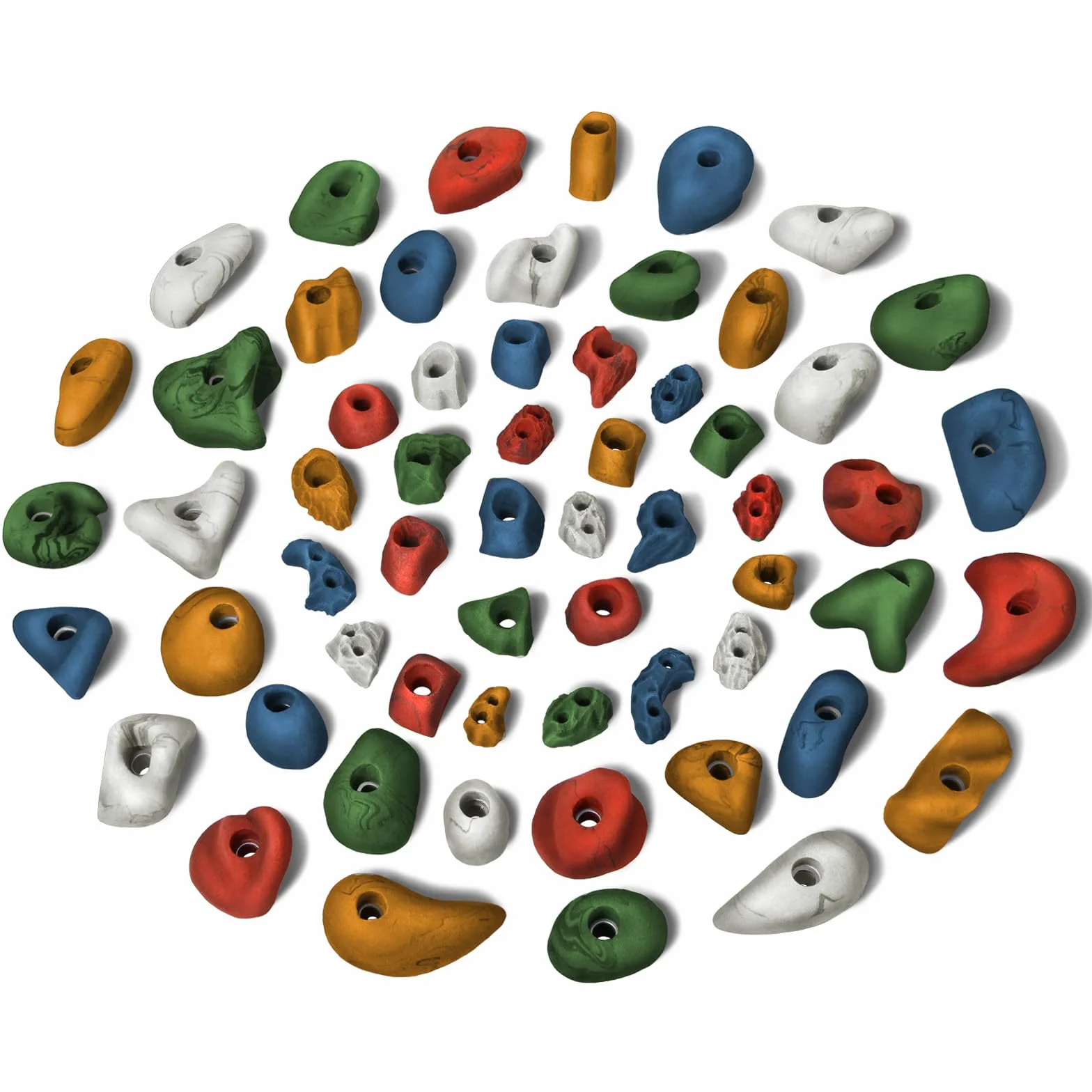 ALPIDEX 60 Prese d'Arrampicata | Dimensioni L, M, S, XS | Superficie Arrampicata 4-8 m² | Set Blocchi Prese d'Arrampicata