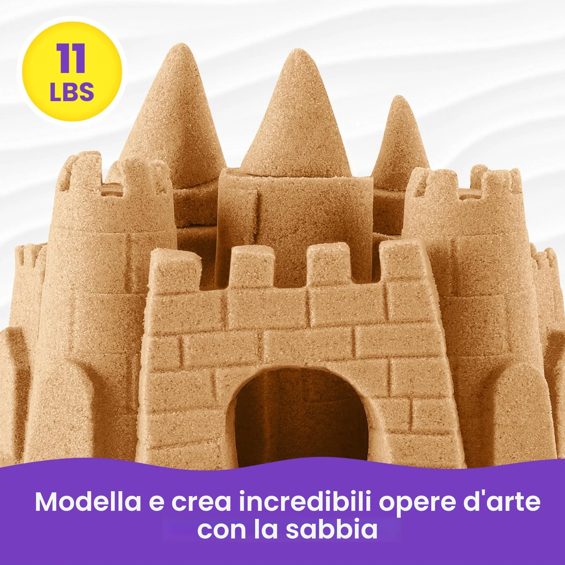 Kinetic Sand, 5 kg di Sabbia Naturale Marrone per Modellare e Creare, 3+ Anni