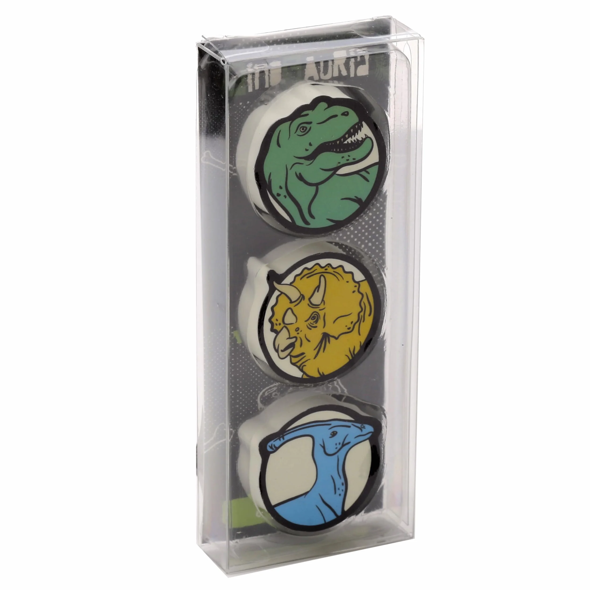 Puckator - Set di 3 Gomme Particolari da Cancellare per Scuola - Dinosauri - Dinosauria - Cancelleria e Cartoleria per Bambini